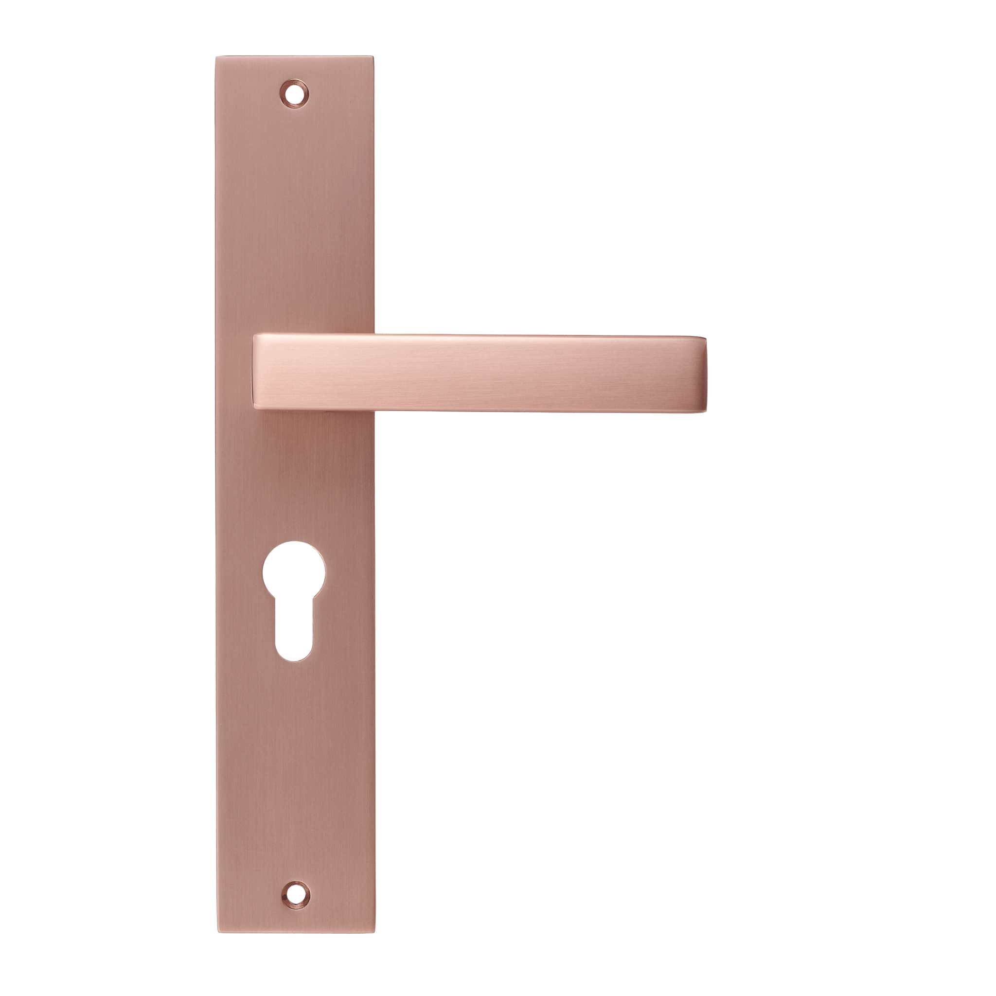 Collodi - Koper Deurbeslag - Cilindergat - Recht Lang Schild - PC 55mm