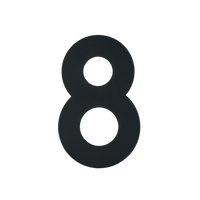 Figura - Schwarze Hausnummer 8
