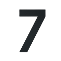 Figura - Schwarze Hausnummer 7