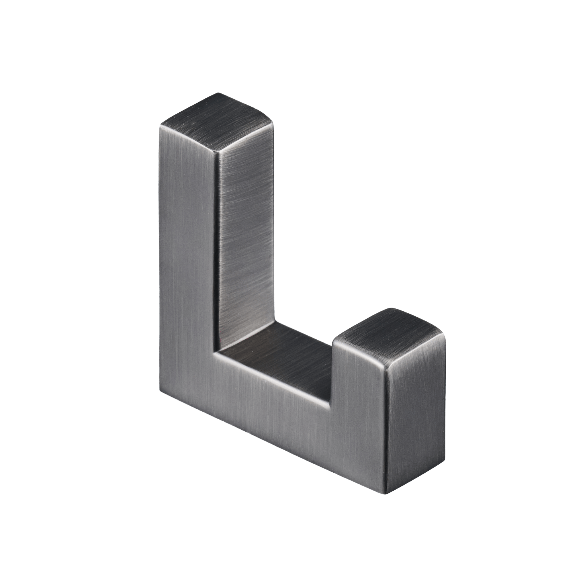 Gun Metal Haak - Enkele Jas- en Handdoekhaak