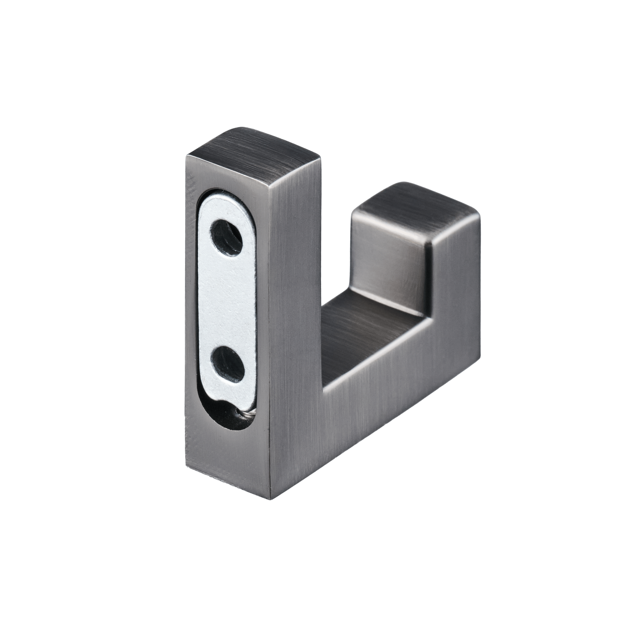 Gun Metal Haak - Enkele Jas- en Handdoekhaak
