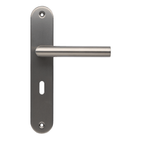 Deurbeslag met sleutelgat, in kleur gun metal van Ostiumhome.