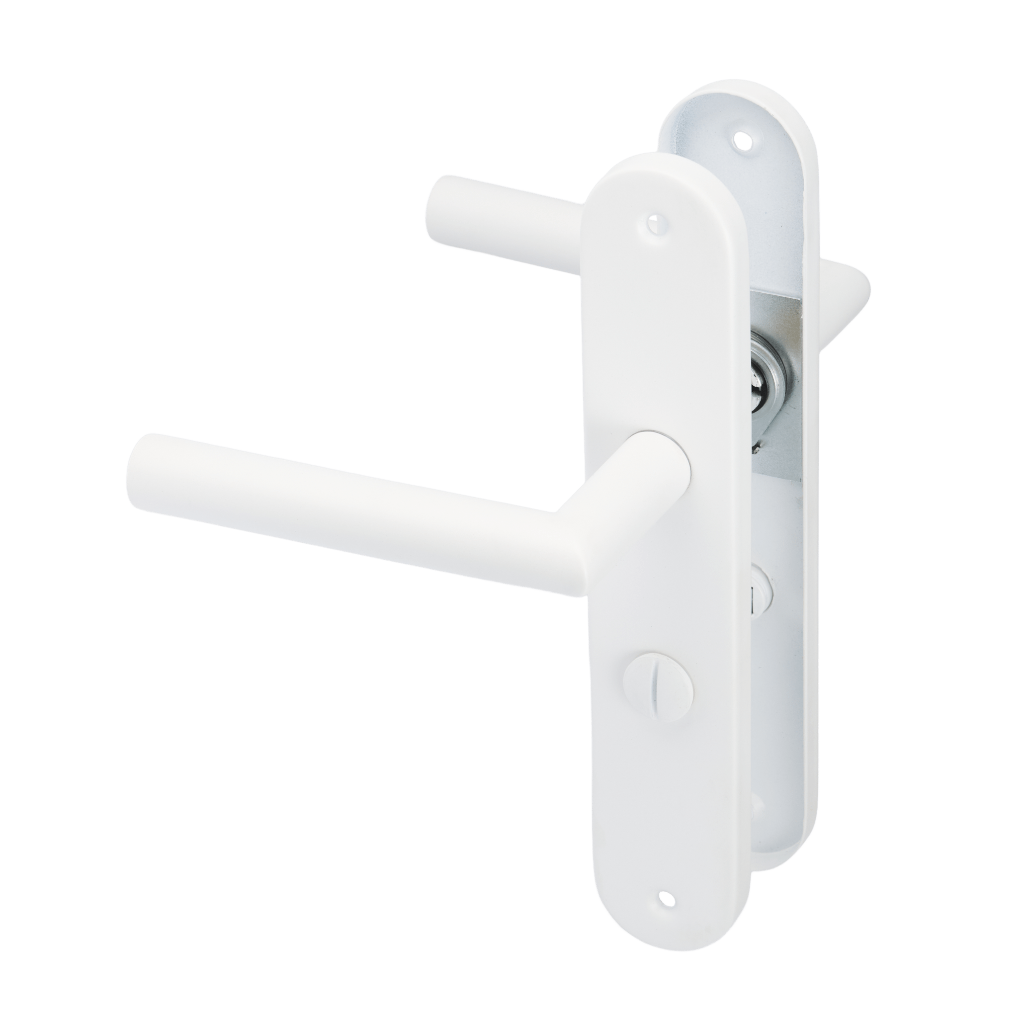 Wit deurbeslag met wc-/badkamerslot van Ostiumhome