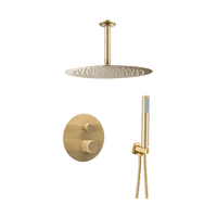 Astri - Gouden Inbouw Regendouche Plafond - Draaiknoppen