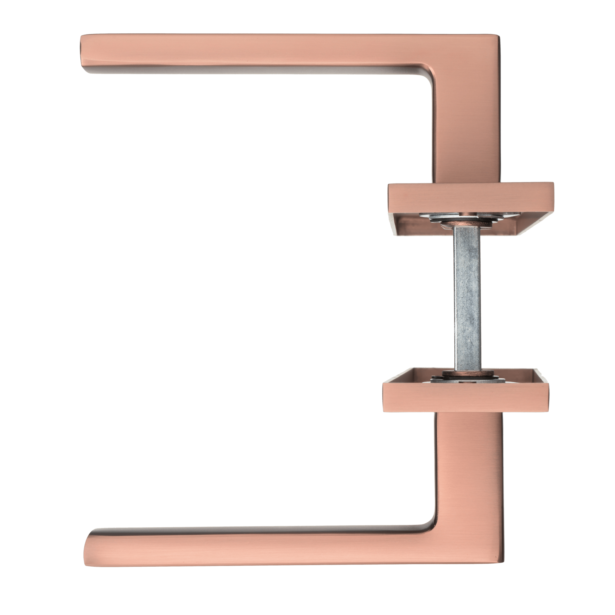 Lang schild Collodi WC-klink mat koper met gladde 245 mm voorplaat voor een naadloze afwerking