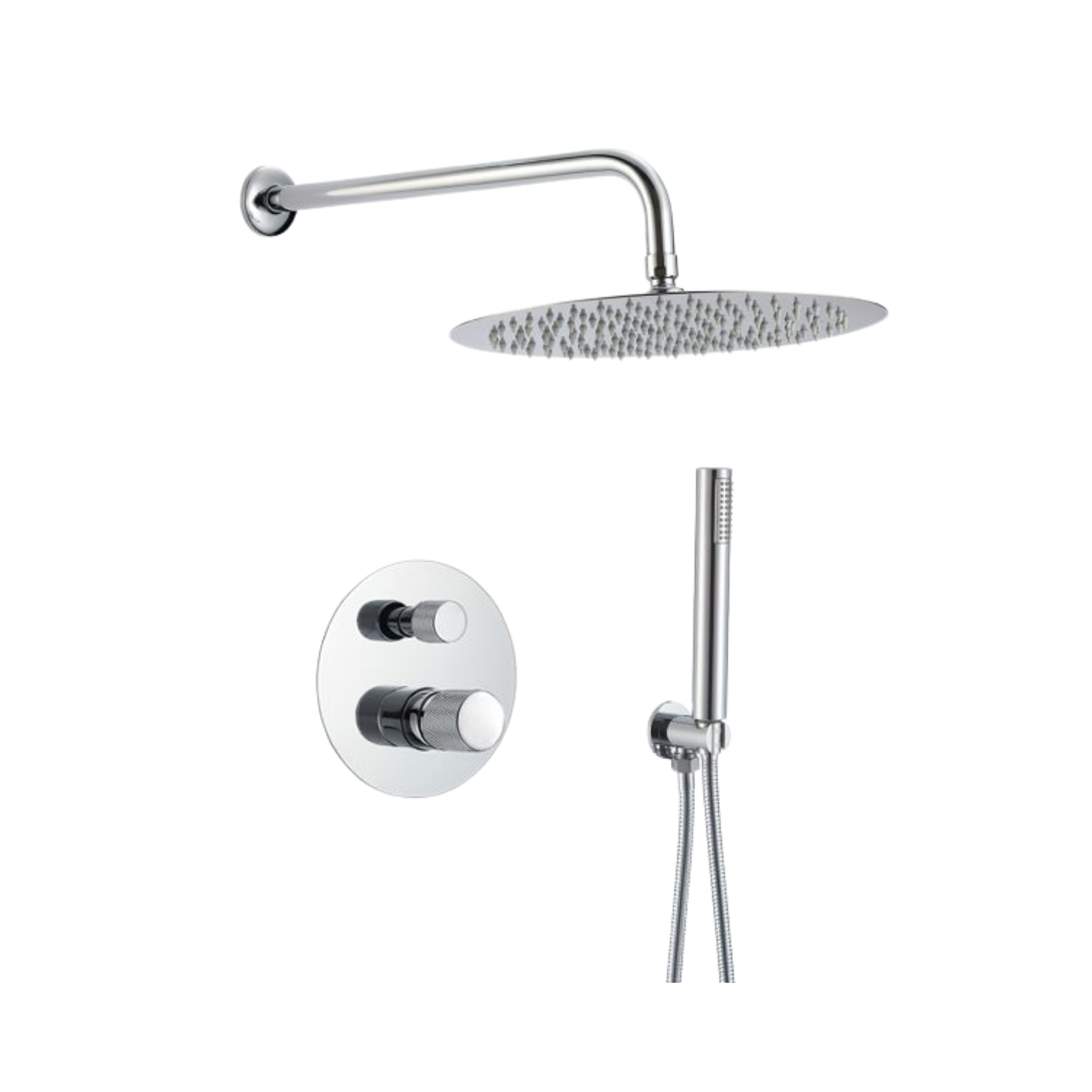 Fonti - Chrome Inbouw Regendouche - Draaiknoppen