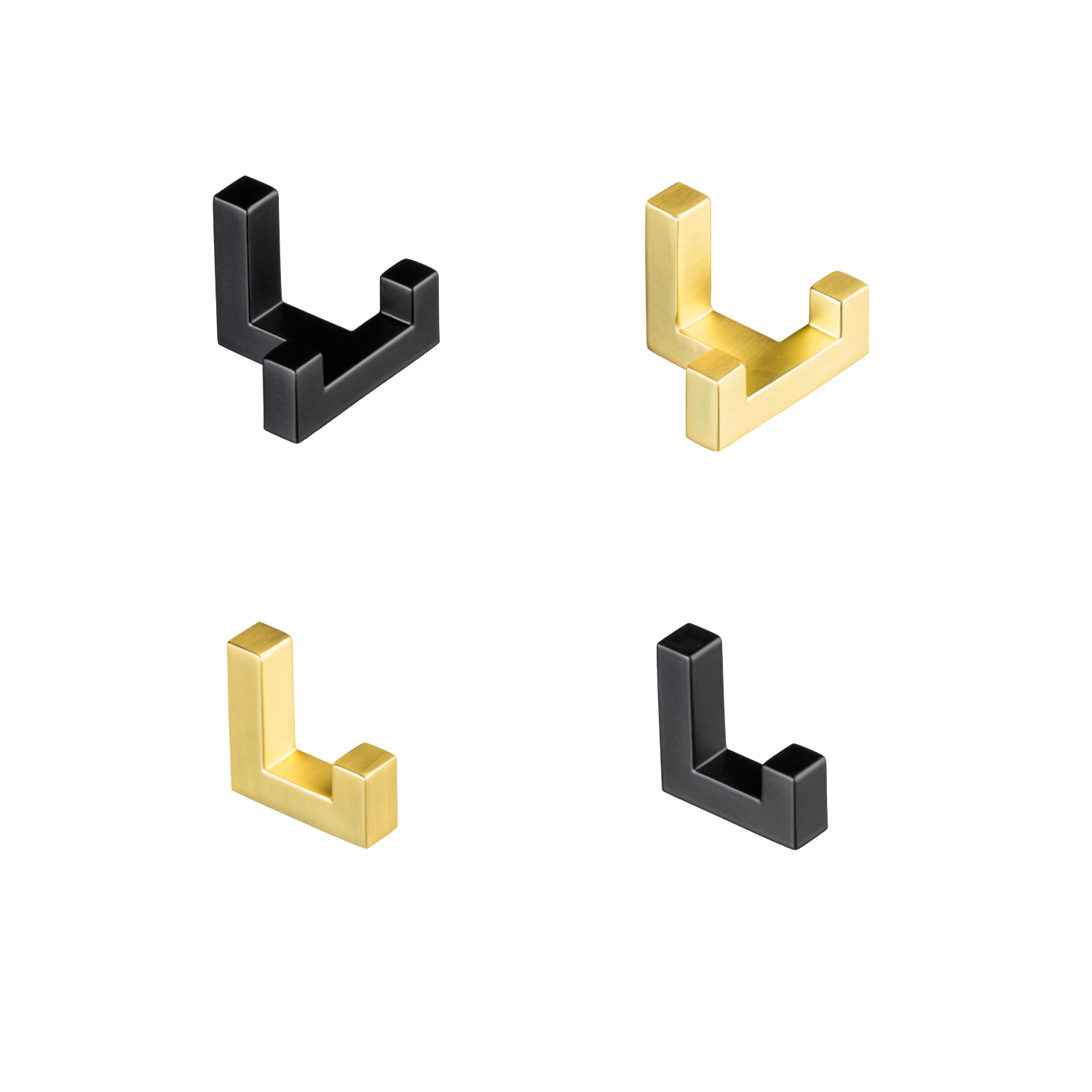 Jas- en handdoekhaak in zwart en goud van Ostiumhome