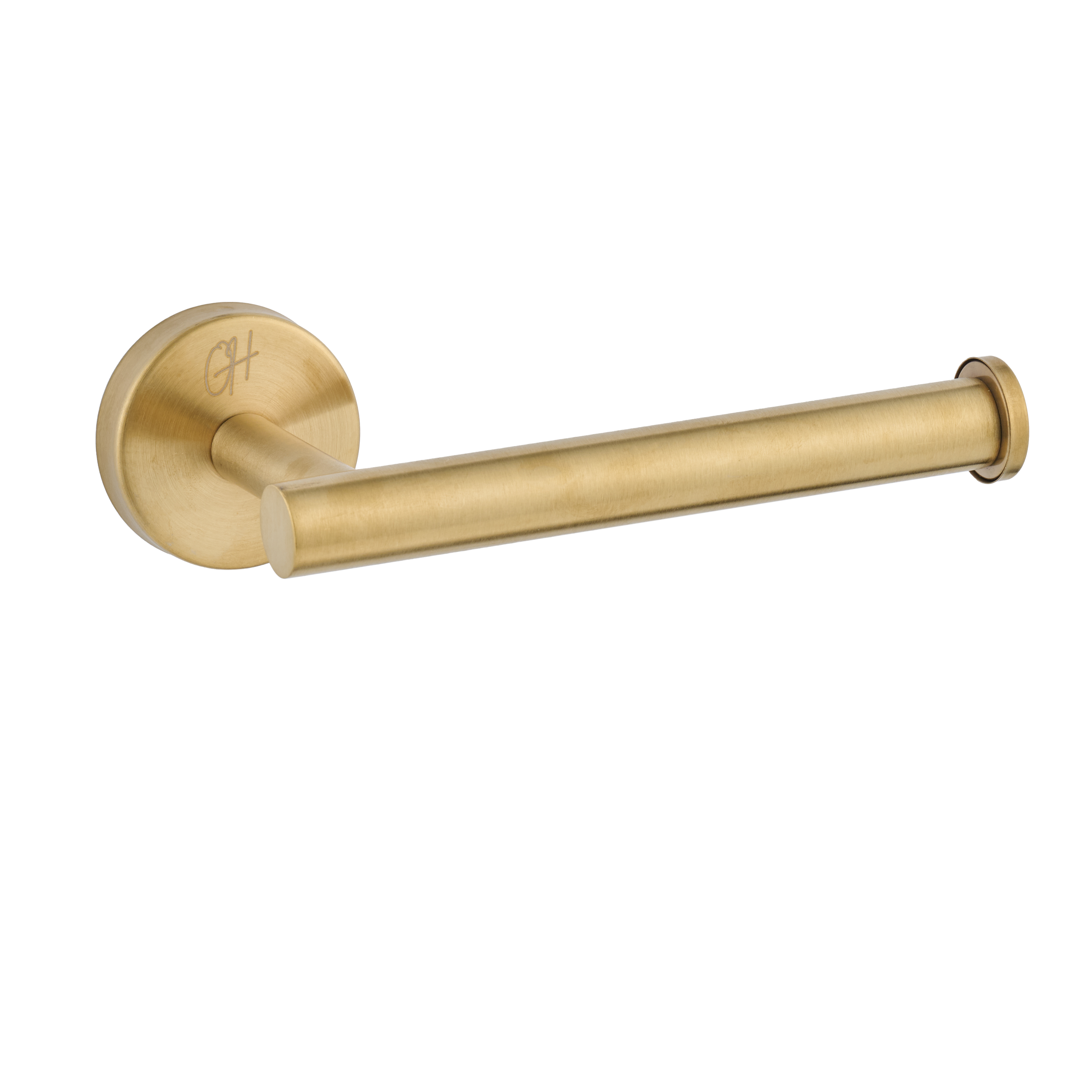 Wandgemonteerde toiletrolhouder in goud, onderdeel van de Ostiumhome® toiletset