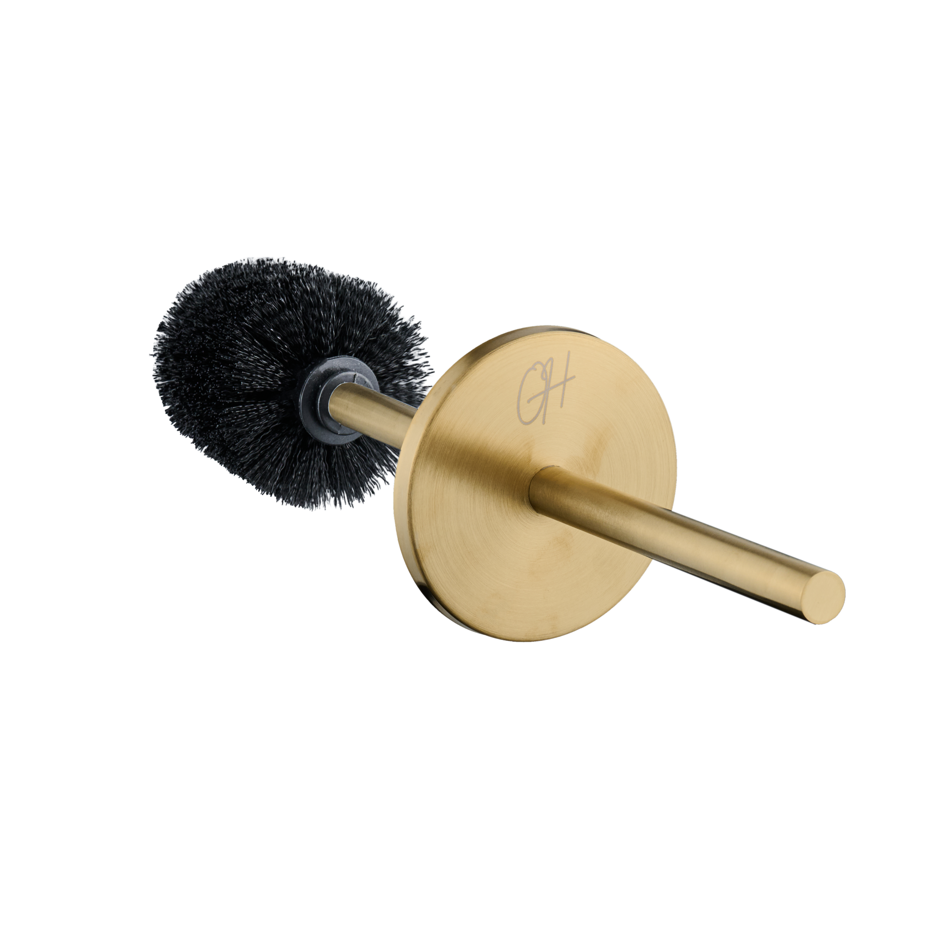 Hoogwaardige gouden wc borstel van Ostiumhome®, elegant en duurzaam vormgegeven