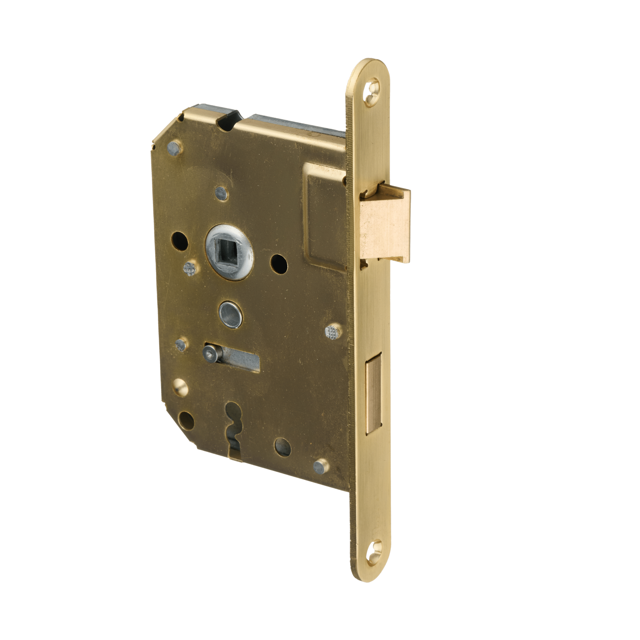 Sleutelgat-loopslot in goud van Ostiumhome® – hartafstand PC56 en elegante look