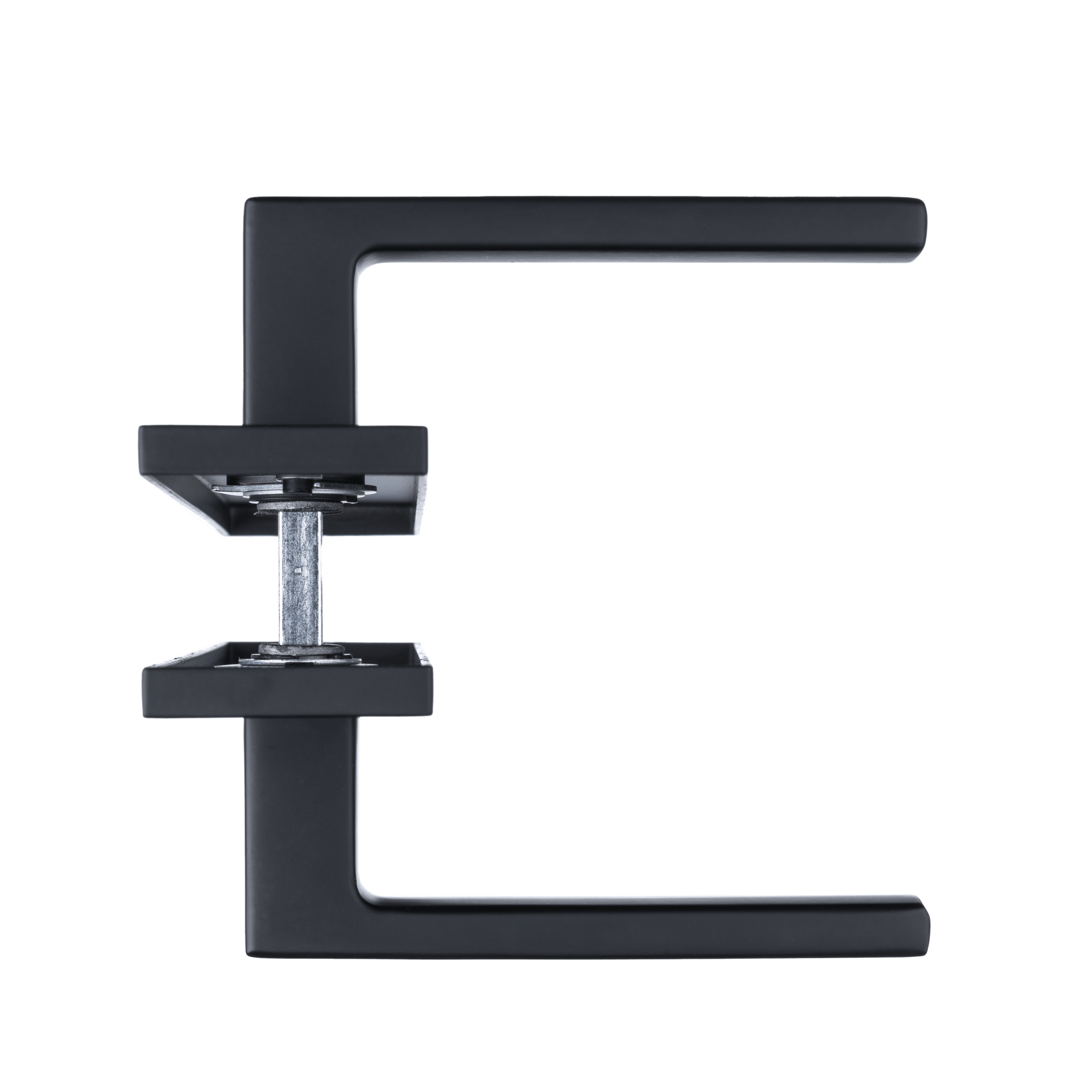 Ergonomisch gevormde mat zwarte Ravello WC-slot deurklink met comfortabele greep en krasbestendige coating