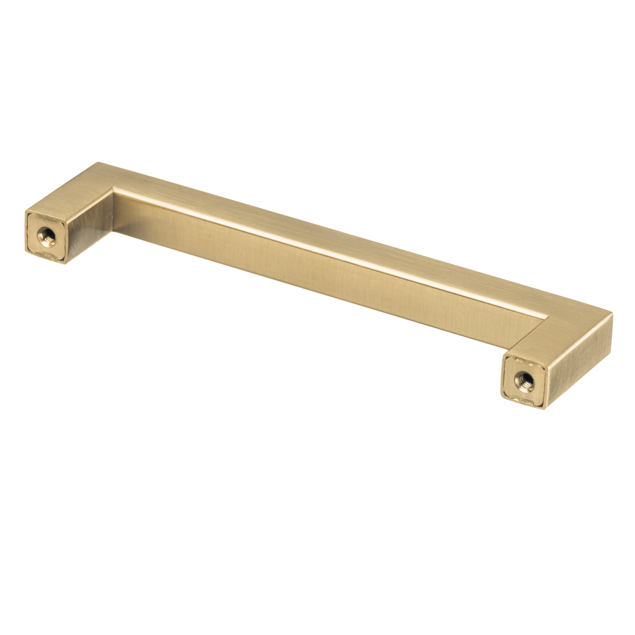 Robuuste mat gouden handgreep 128 mm hart-op-hart met solide RVS-constructie, strak minimalistisch design voor langdurig dagelijks gebruik