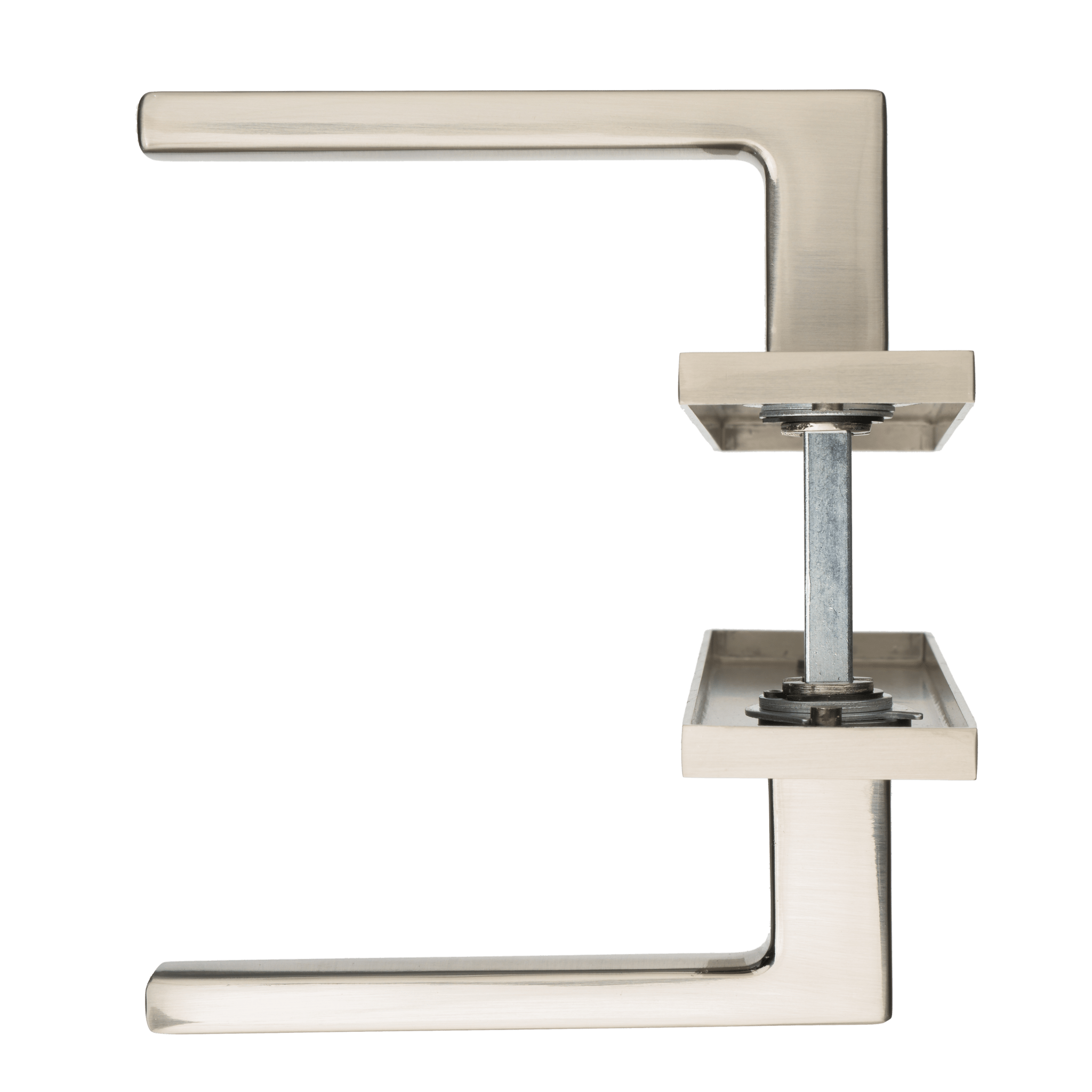 Strak RVS Grado langschild deurklink met PC 56 mm sleutelgat en krasbestendige geborstelde afwerking