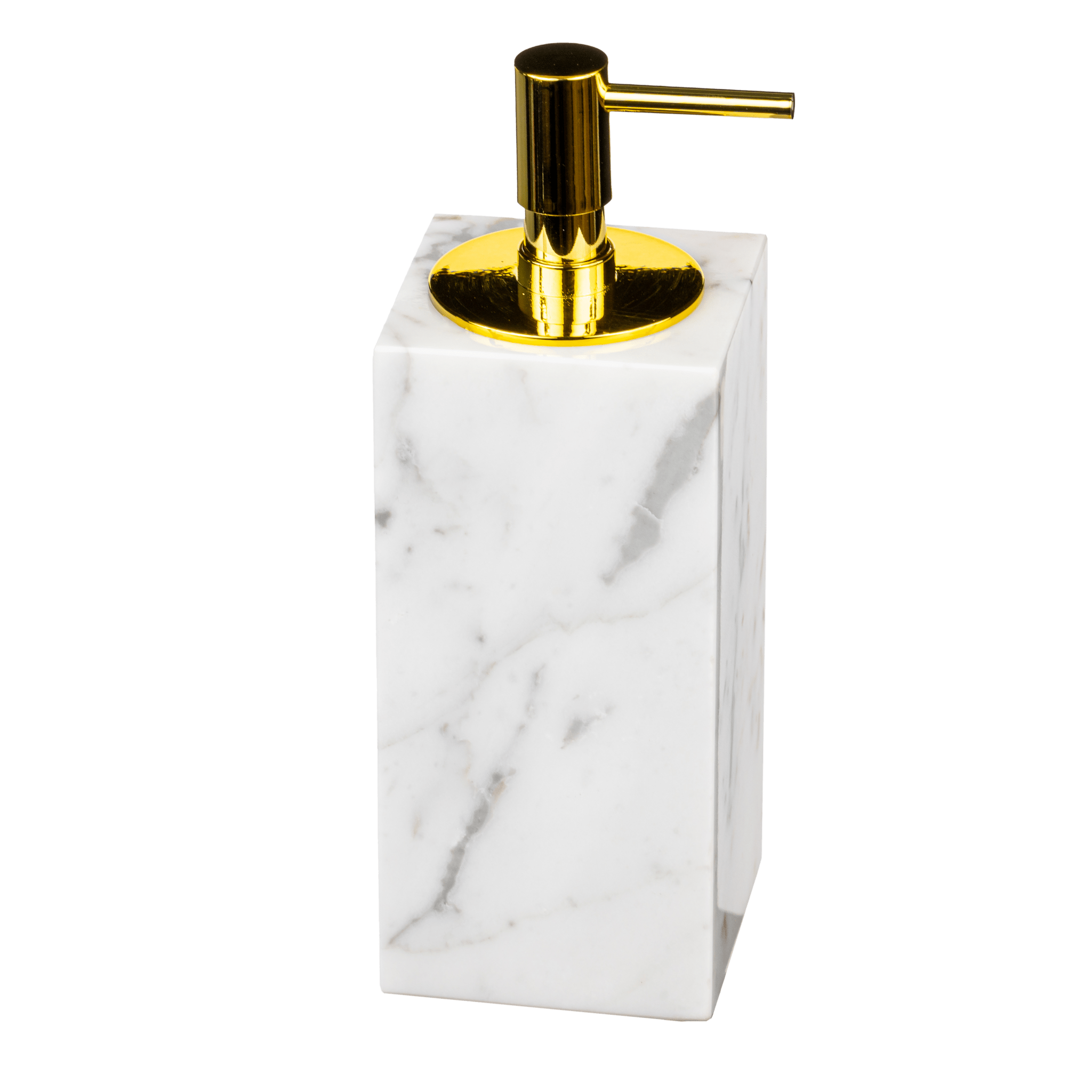 Distributeur de savon en véritable marbre blanc