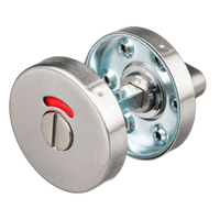 Geborsteld zilver WC-slot Ovada 50 mm rond rozet geeft moderne privacy