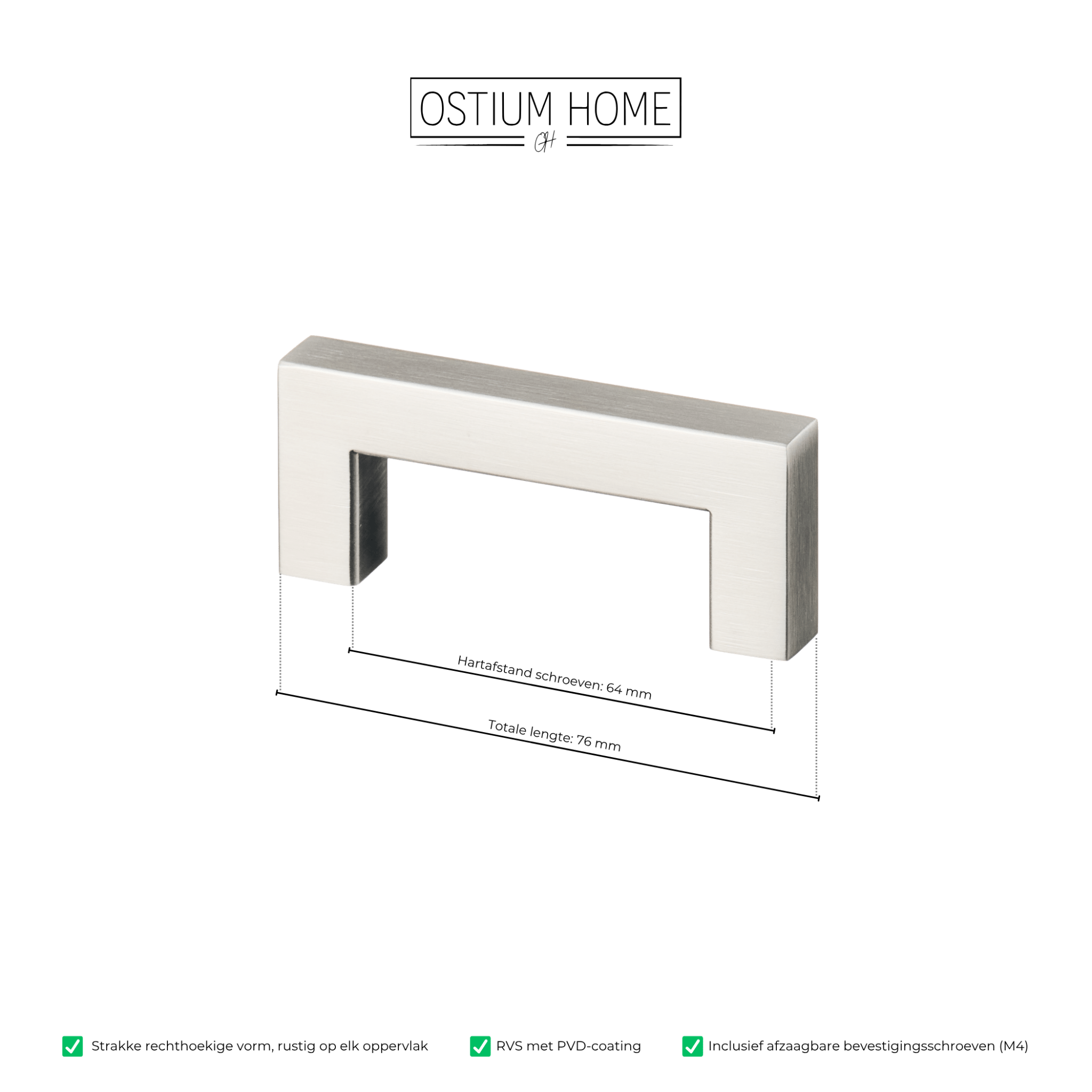 Handgreep RVS - 64mm/76mm – afbeelding 4
