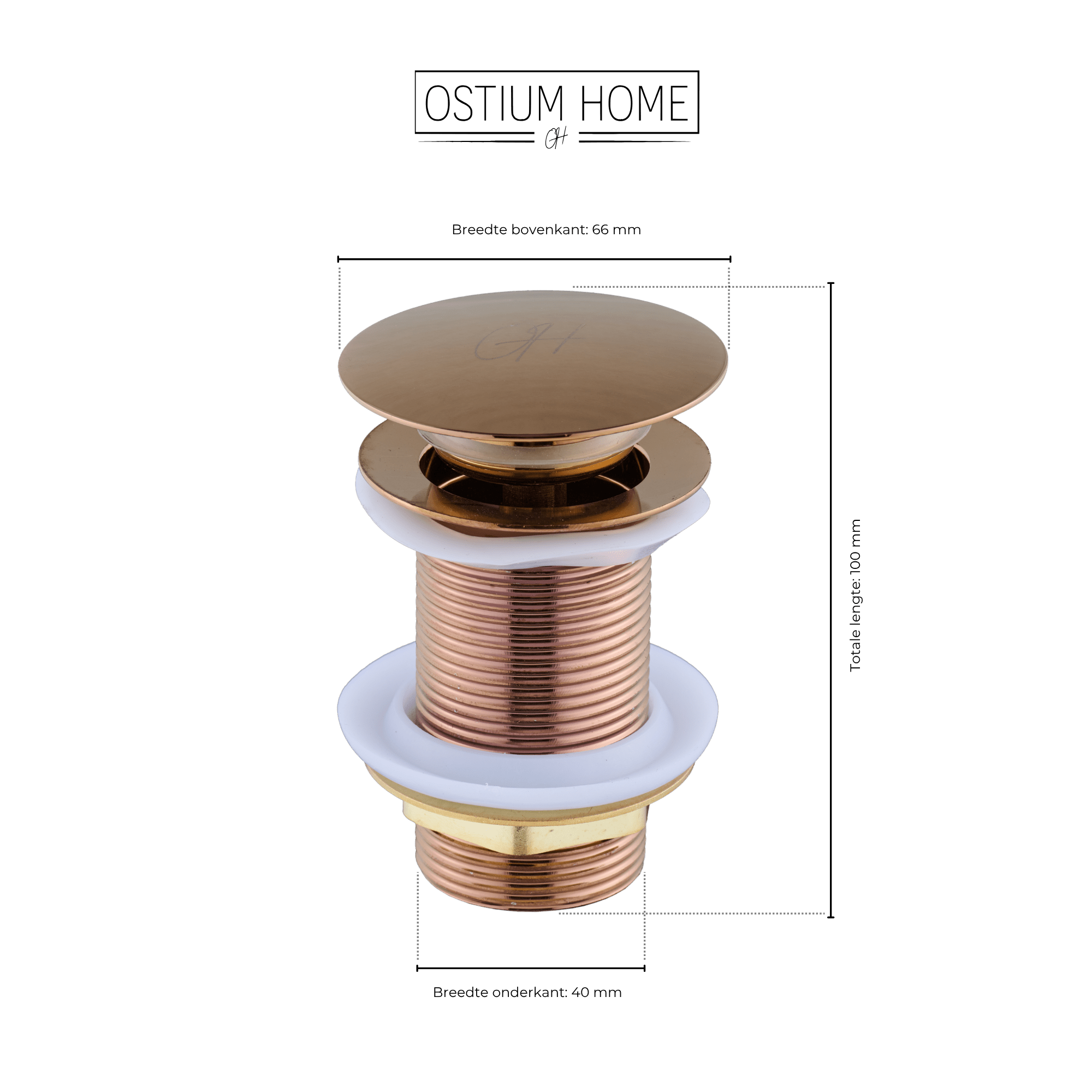 Flusso - Afvoerplug Brons