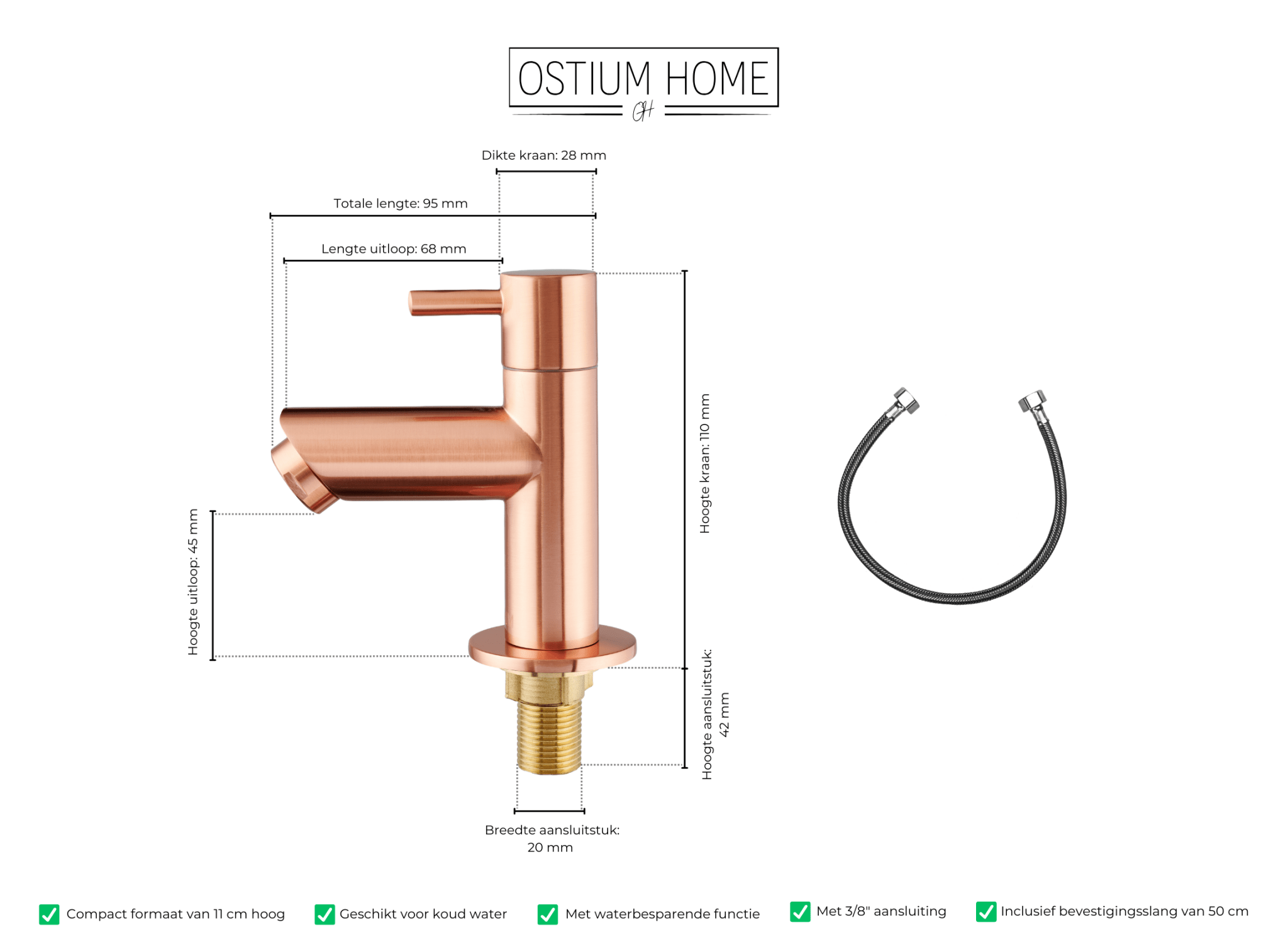 Aquila - Robinet de fontaine en cuivre - Eau froide