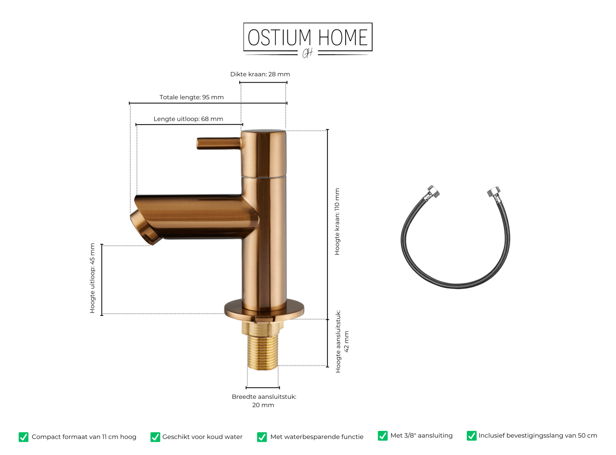 Aquila - Robinet à fonte bronze - Eau froide