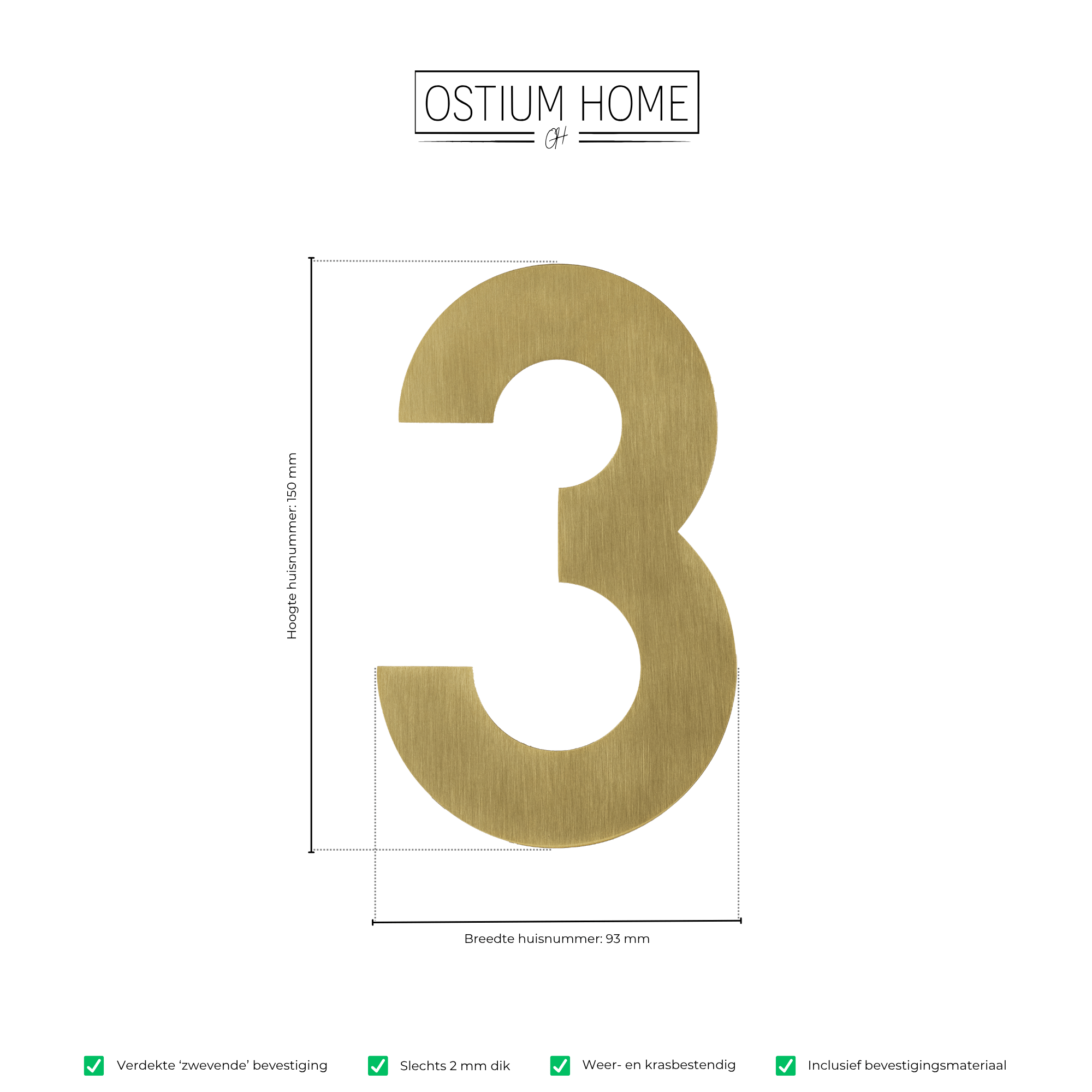 Figura - Gouden huisnummer 3