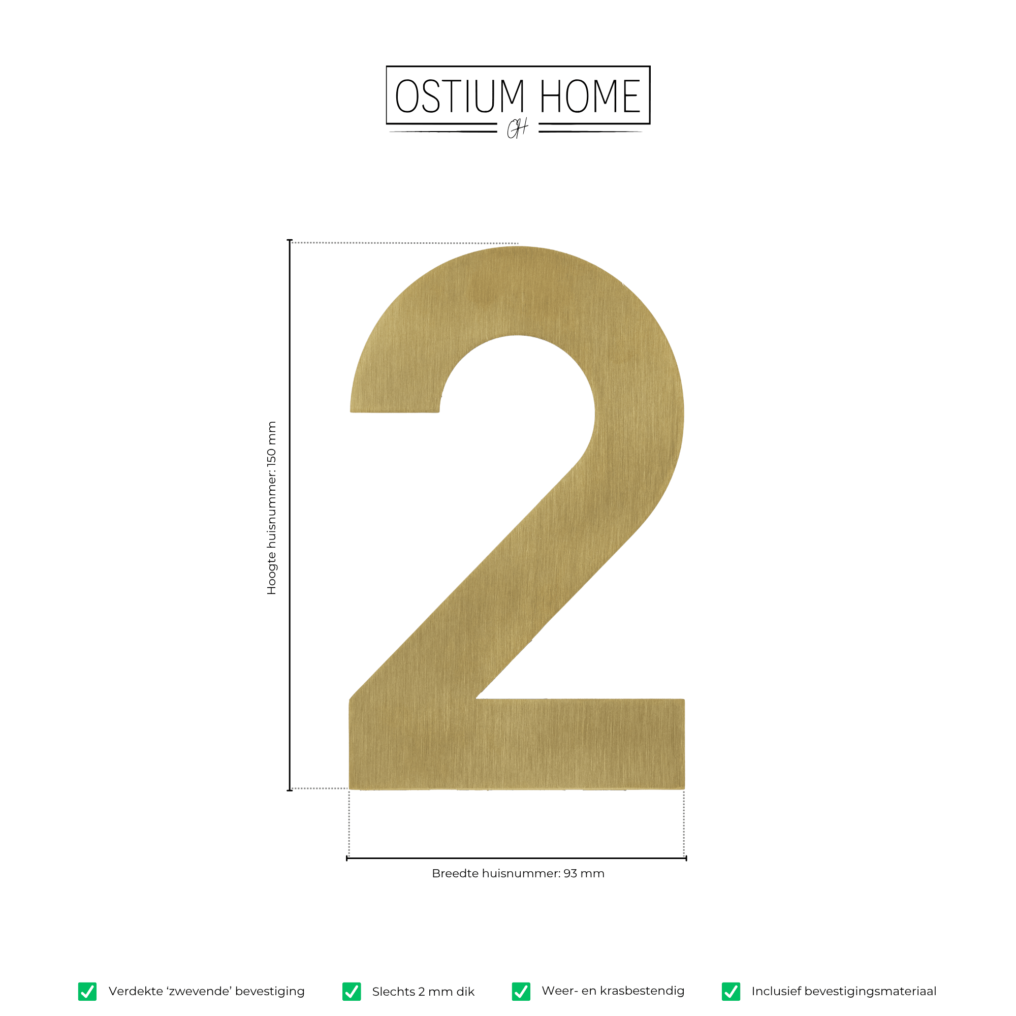 Figura - Goldene Hausnummer 2