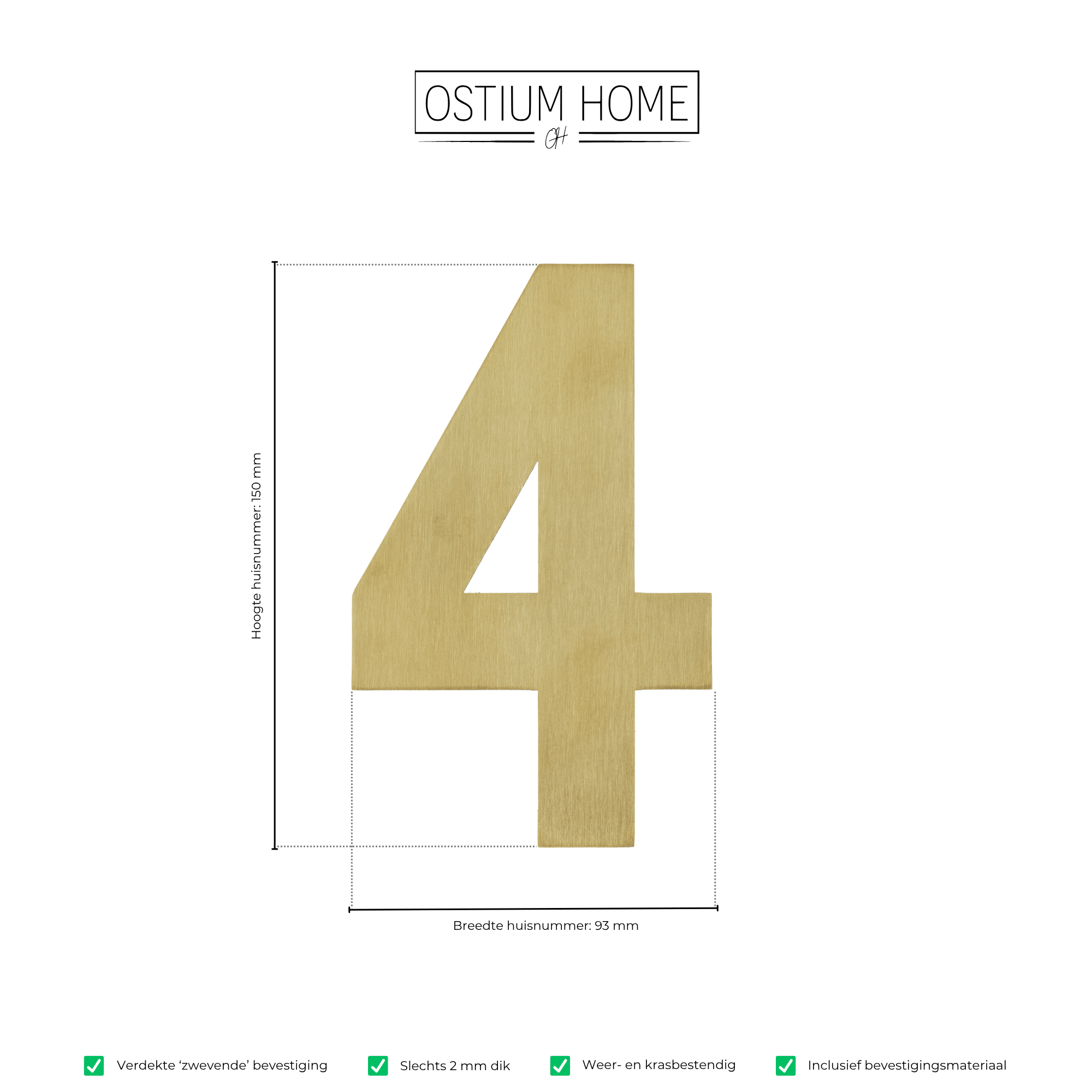 Figura - Goldene Hausnummer 4