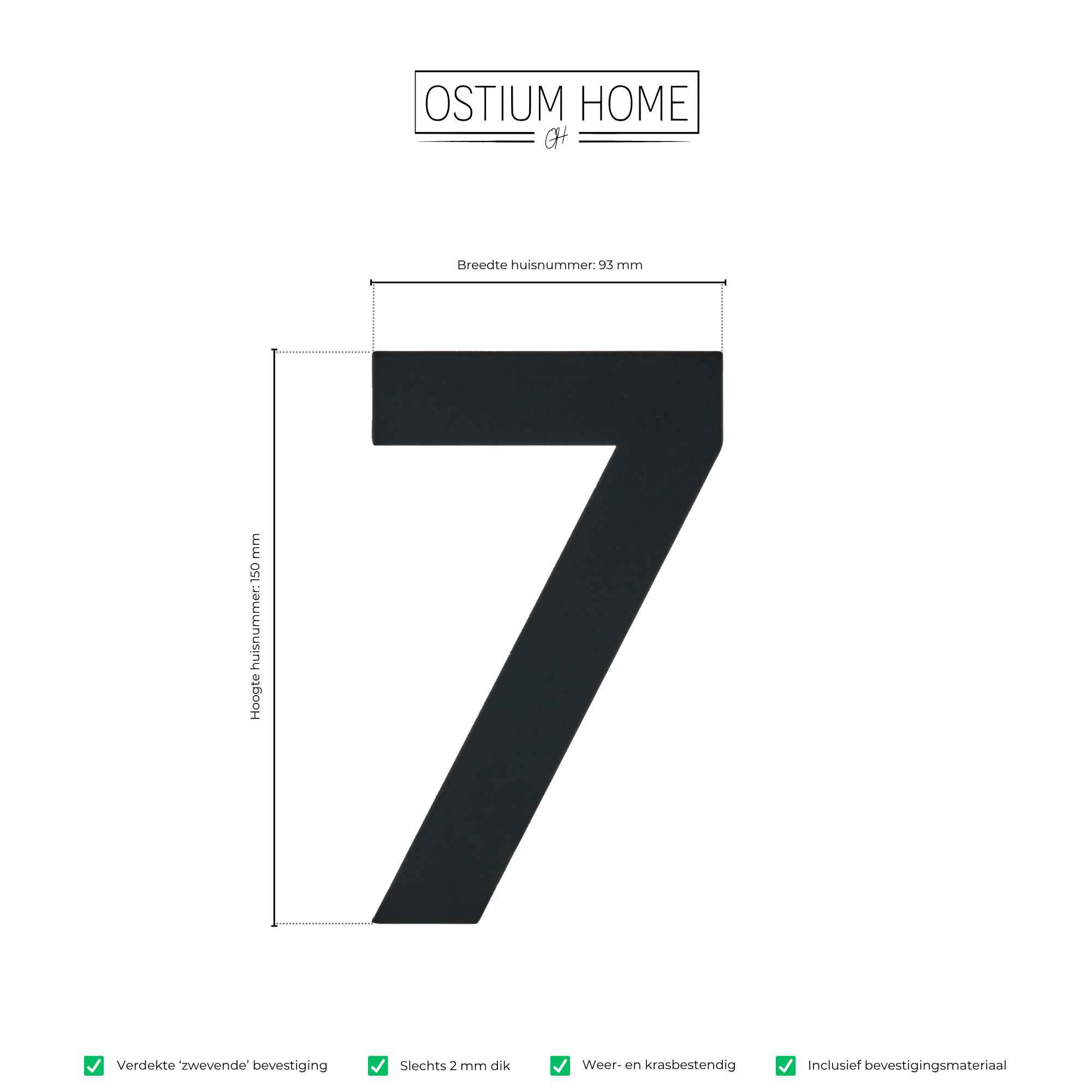 Figura - Zwart Huisnummer 7