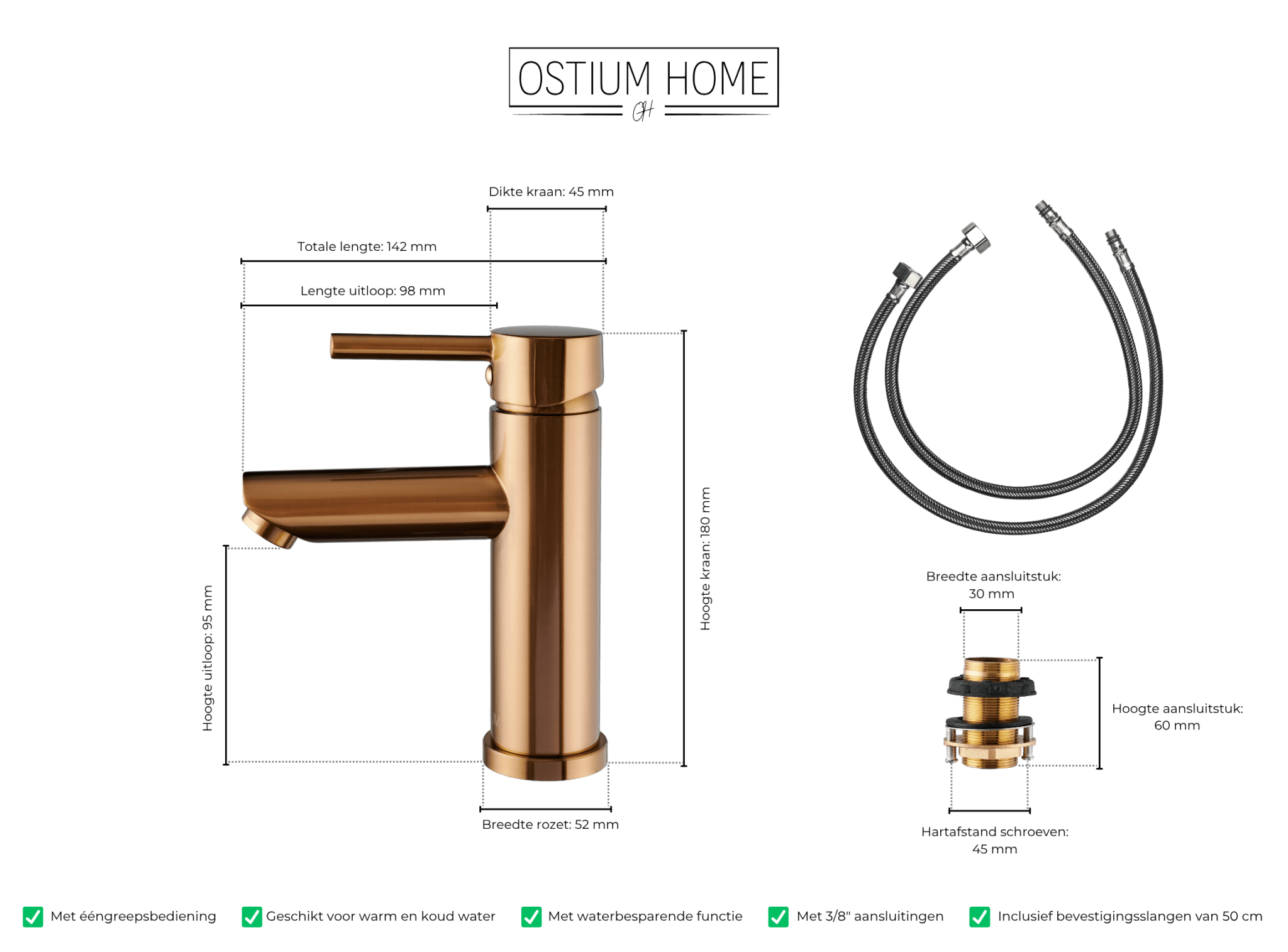 Atranti - Robinet de lavabo bronze - Chaud/Froid
