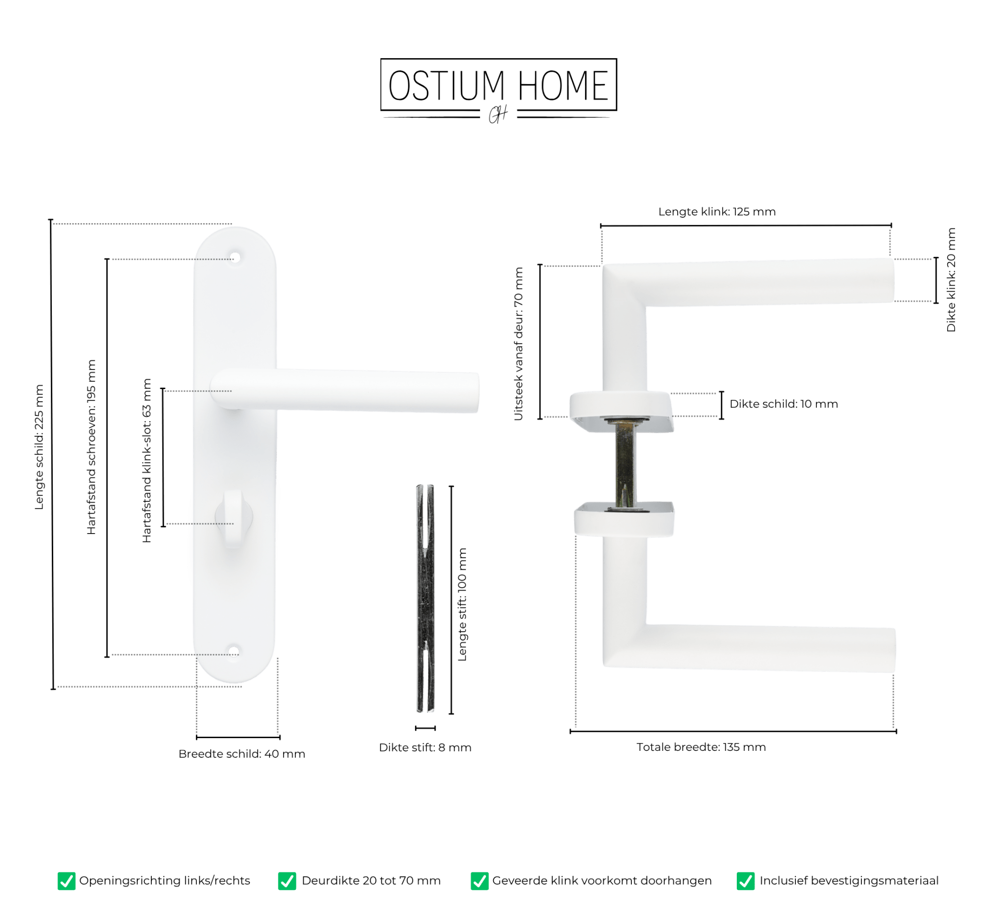 Lucano - Wit WC-slot Rond Lang Schild - PC 63mm