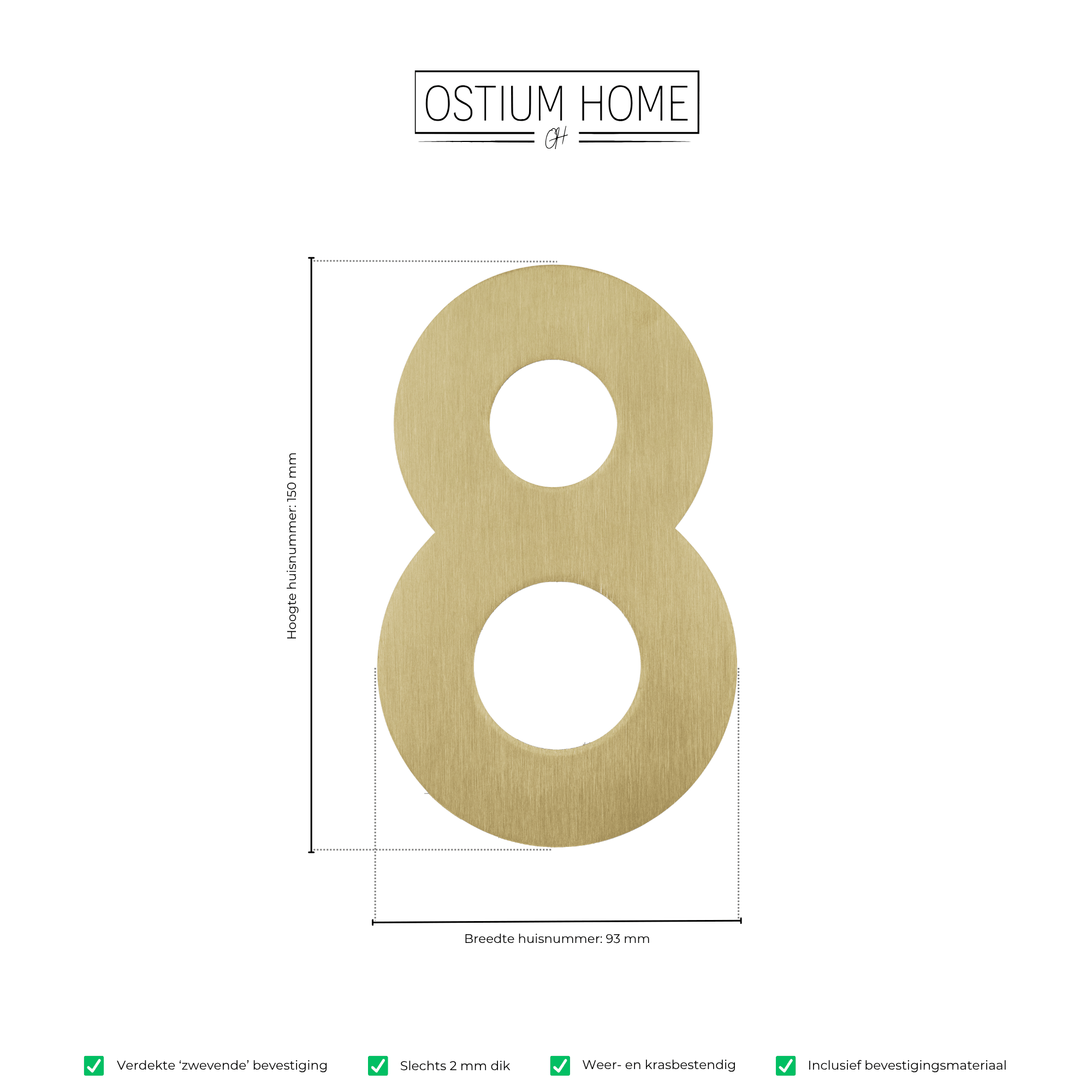 Figura - Numéro de maison doré 8