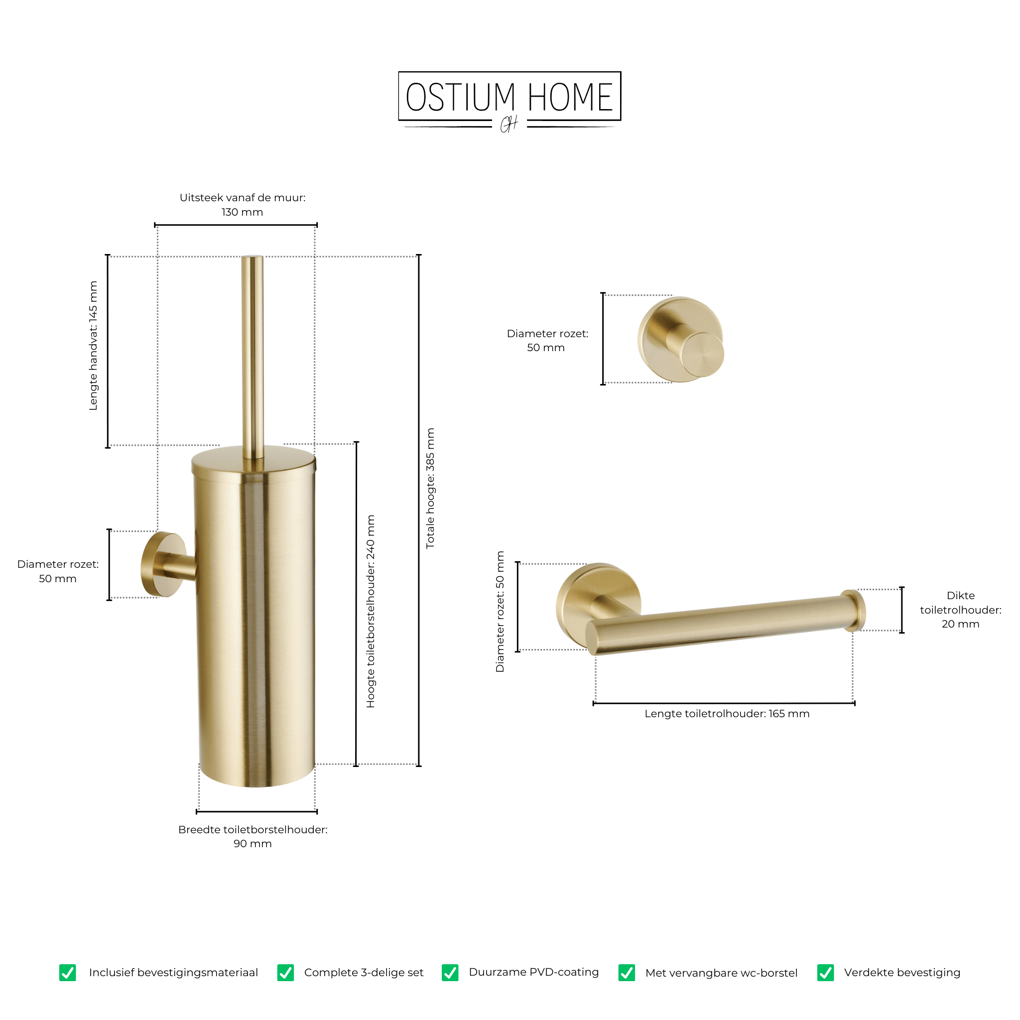 Stanio - Toiletset Goud - 3-delig