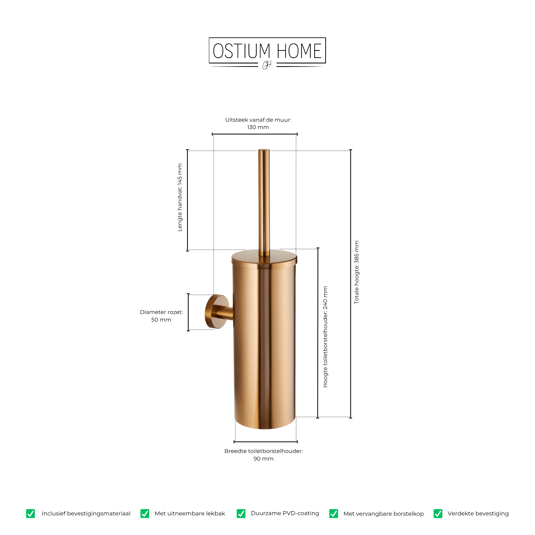 Brosse - Brosse WC - Bronze mat