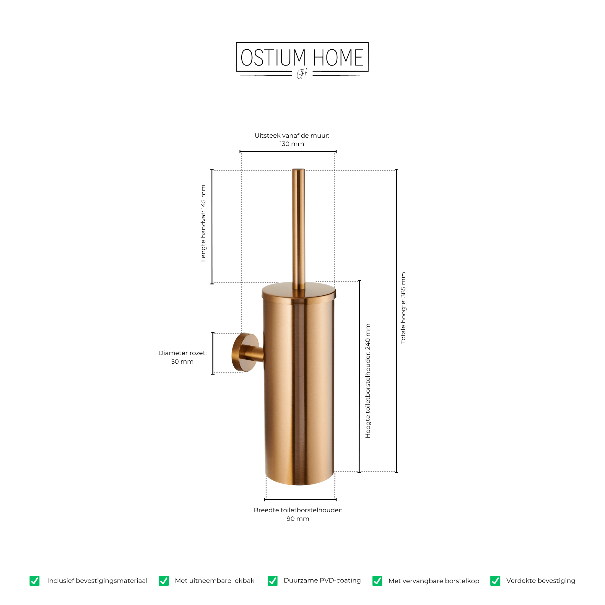 Brosse - Brosse WC - Bronze mat