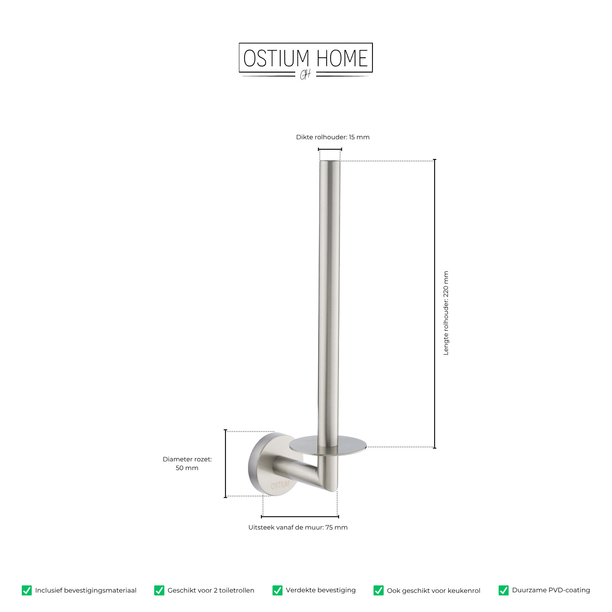 Alvani - Porte-rouleau de rechange - Acier inoxydable