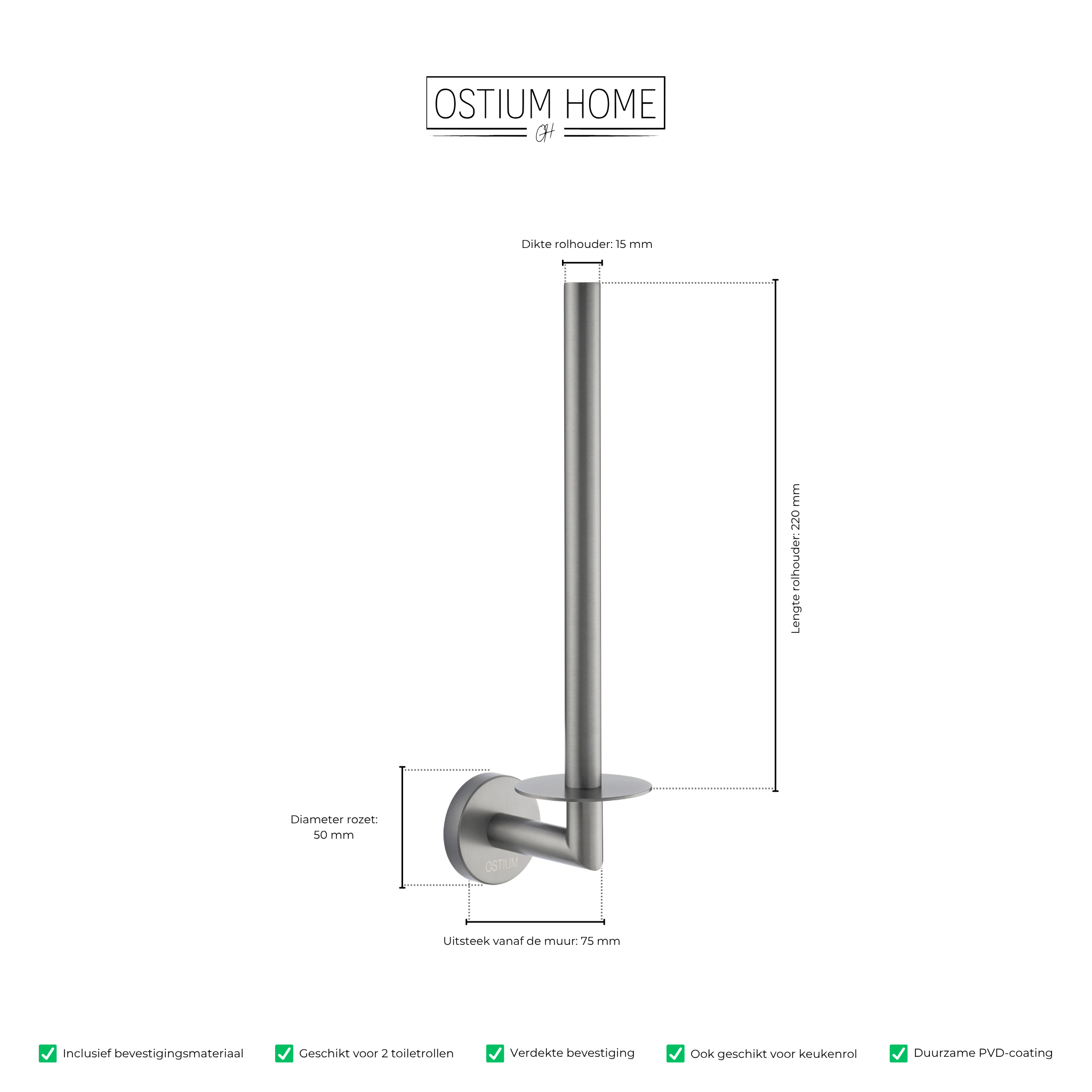Alvani - Reserverolhouder - Gun Metal