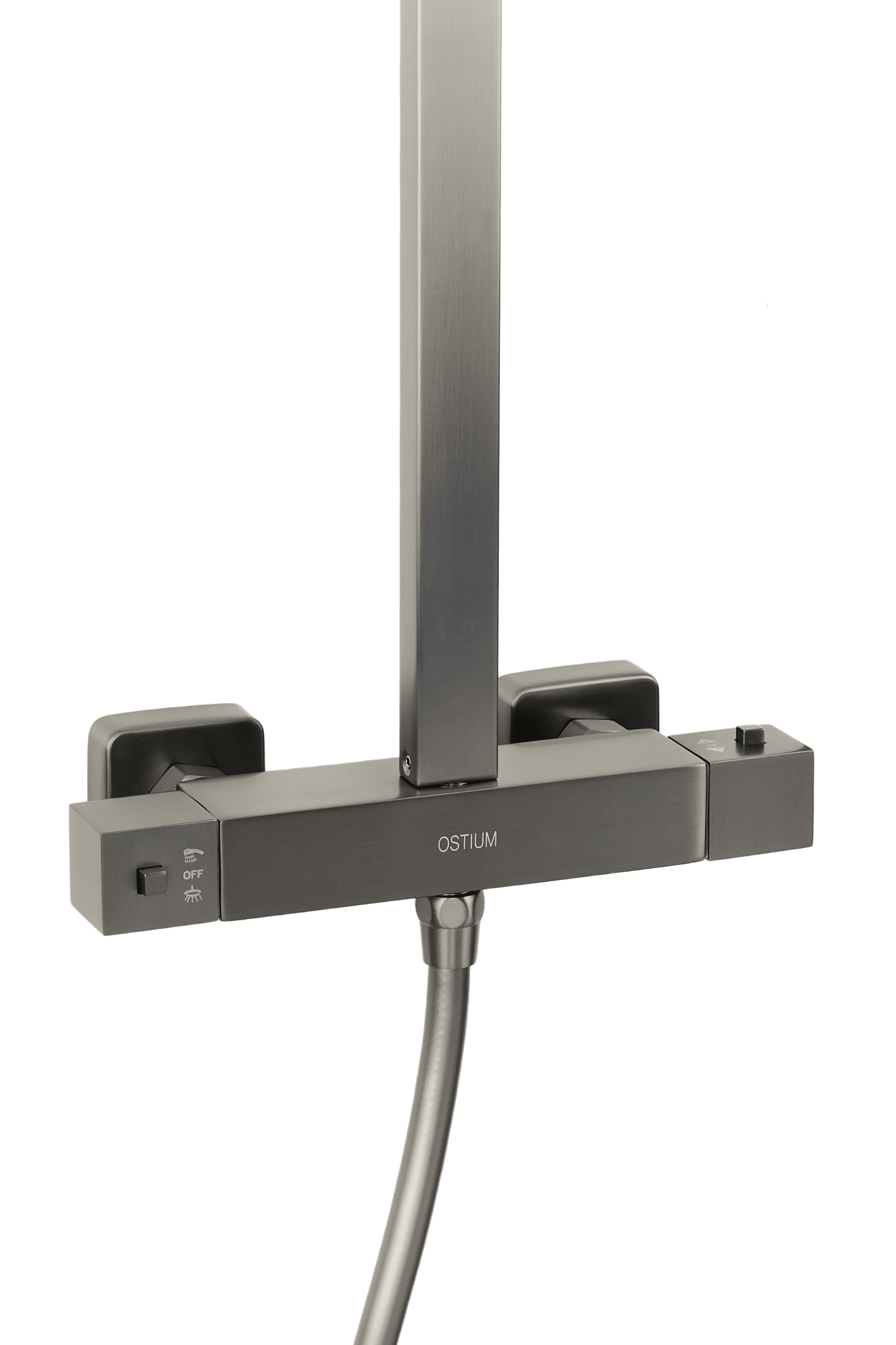 Voltri - Duscharmatur Gun Metal - Quadrat