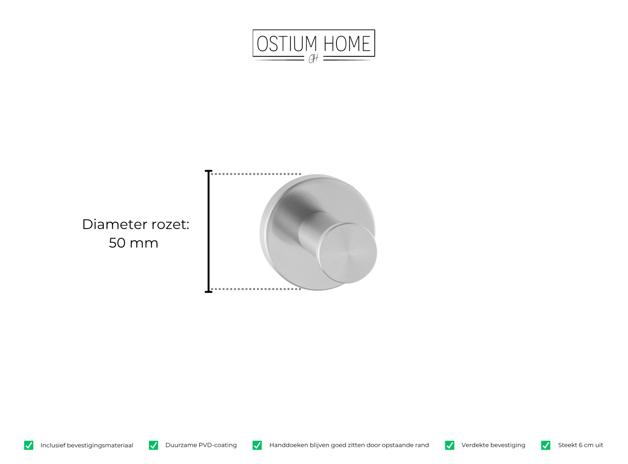 Gancio - Handdoekhaak - RVS