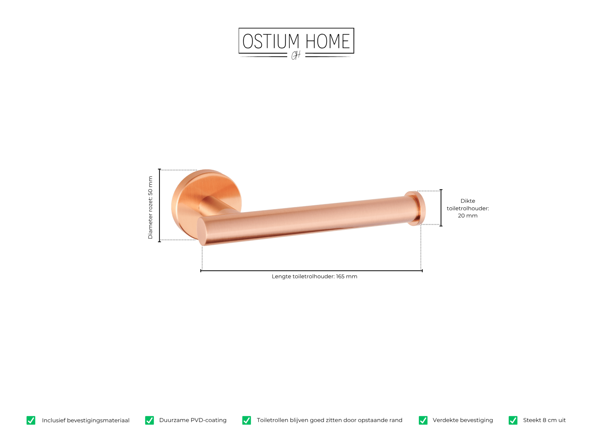 Ruolo - Toiletrolhouder - Mat Koper