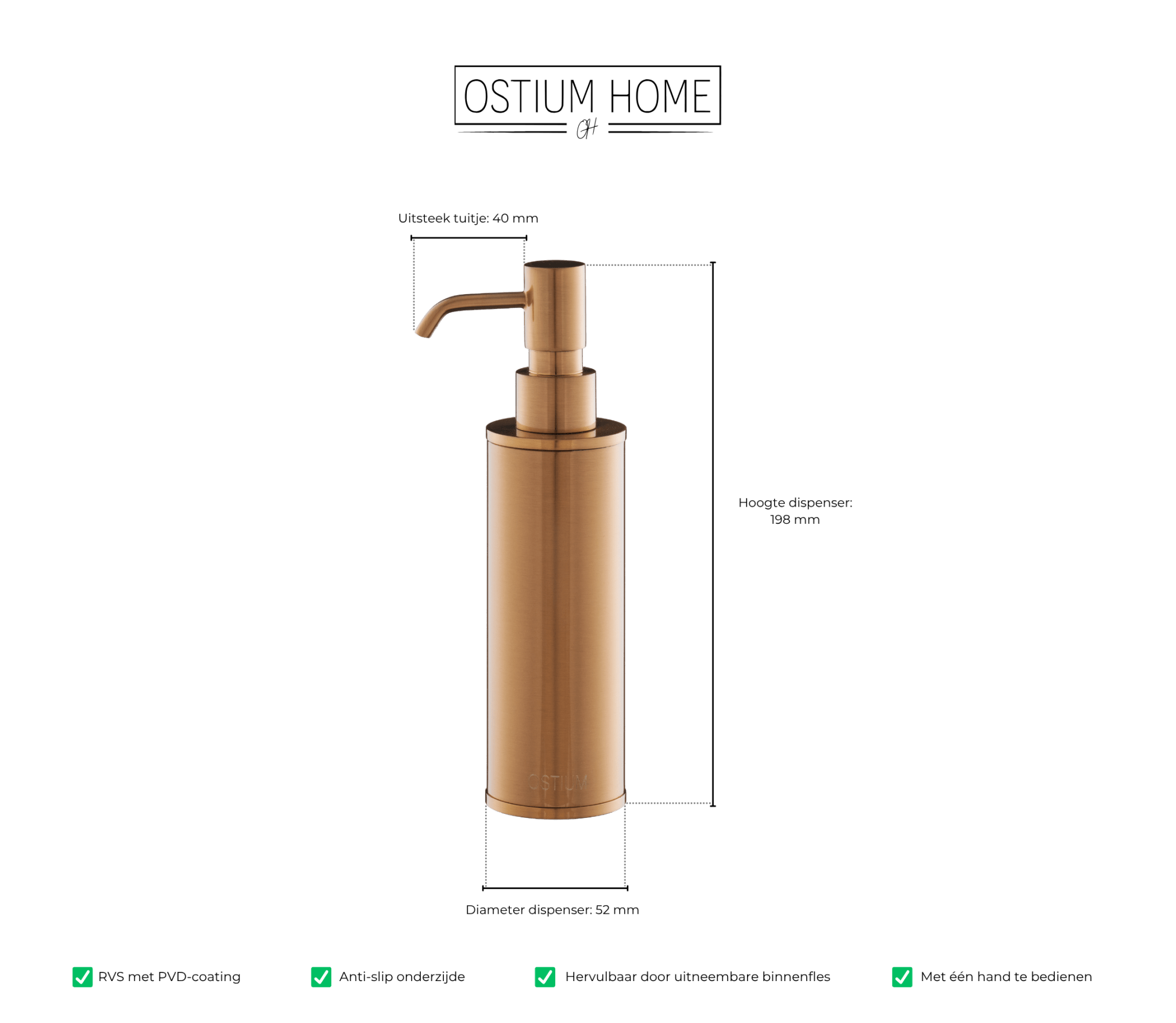 Saponi - Distributeur de savon - Bronze mat