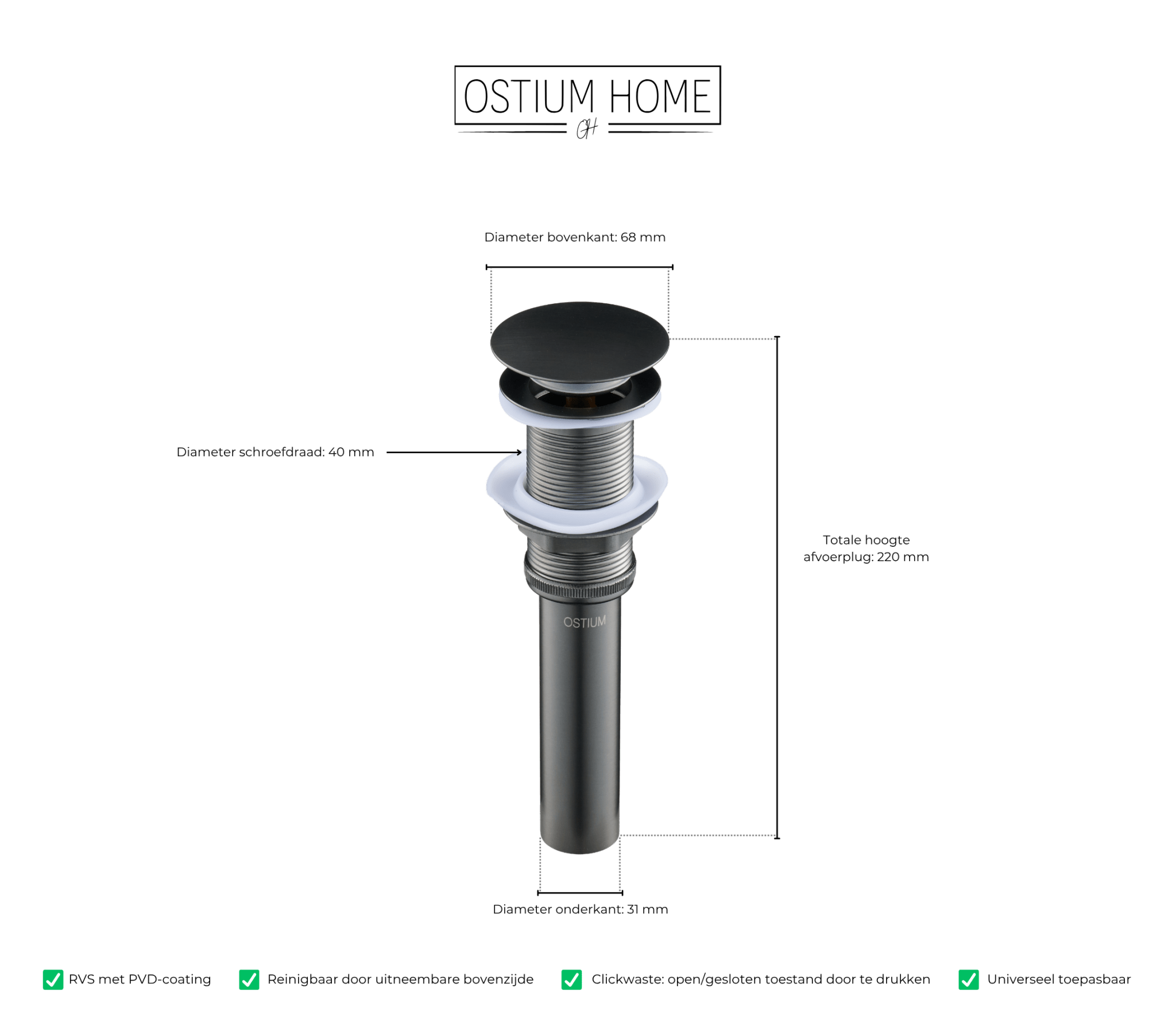 Fluezza - Bouchon de vidange - Gun Metal