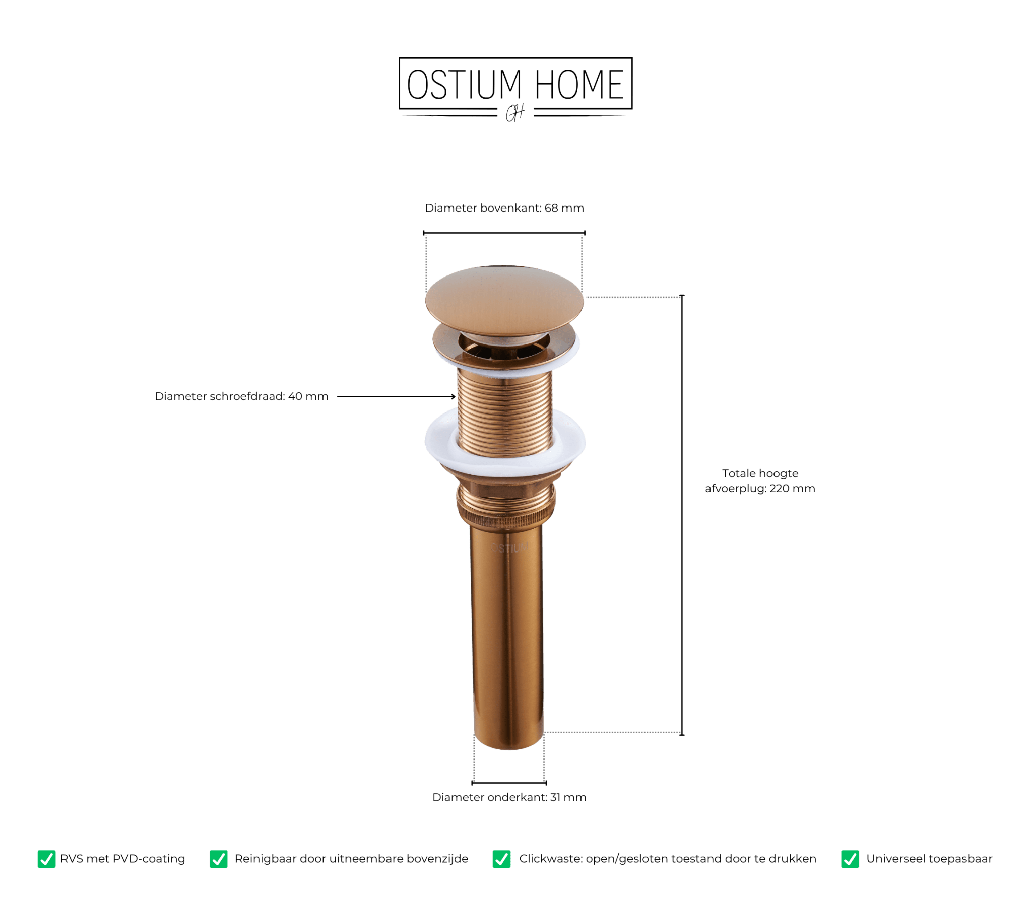 Fluezza - Bonde de vidange - Bronze mat