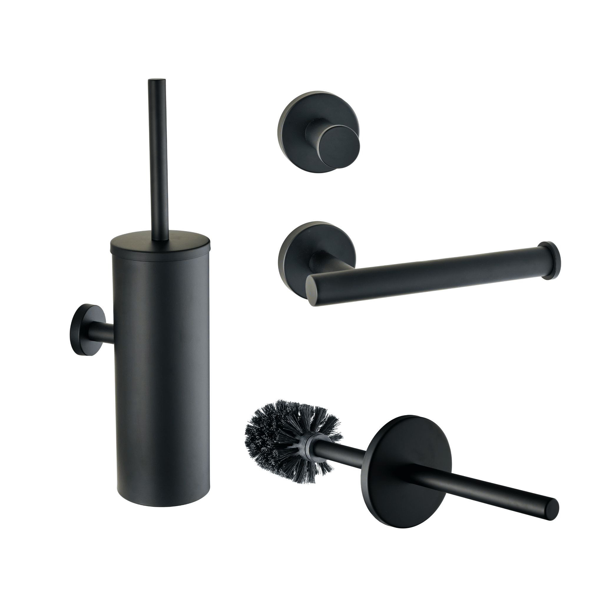 Stanio - Toiletten-Set Matt Schwarz - 3-teilig