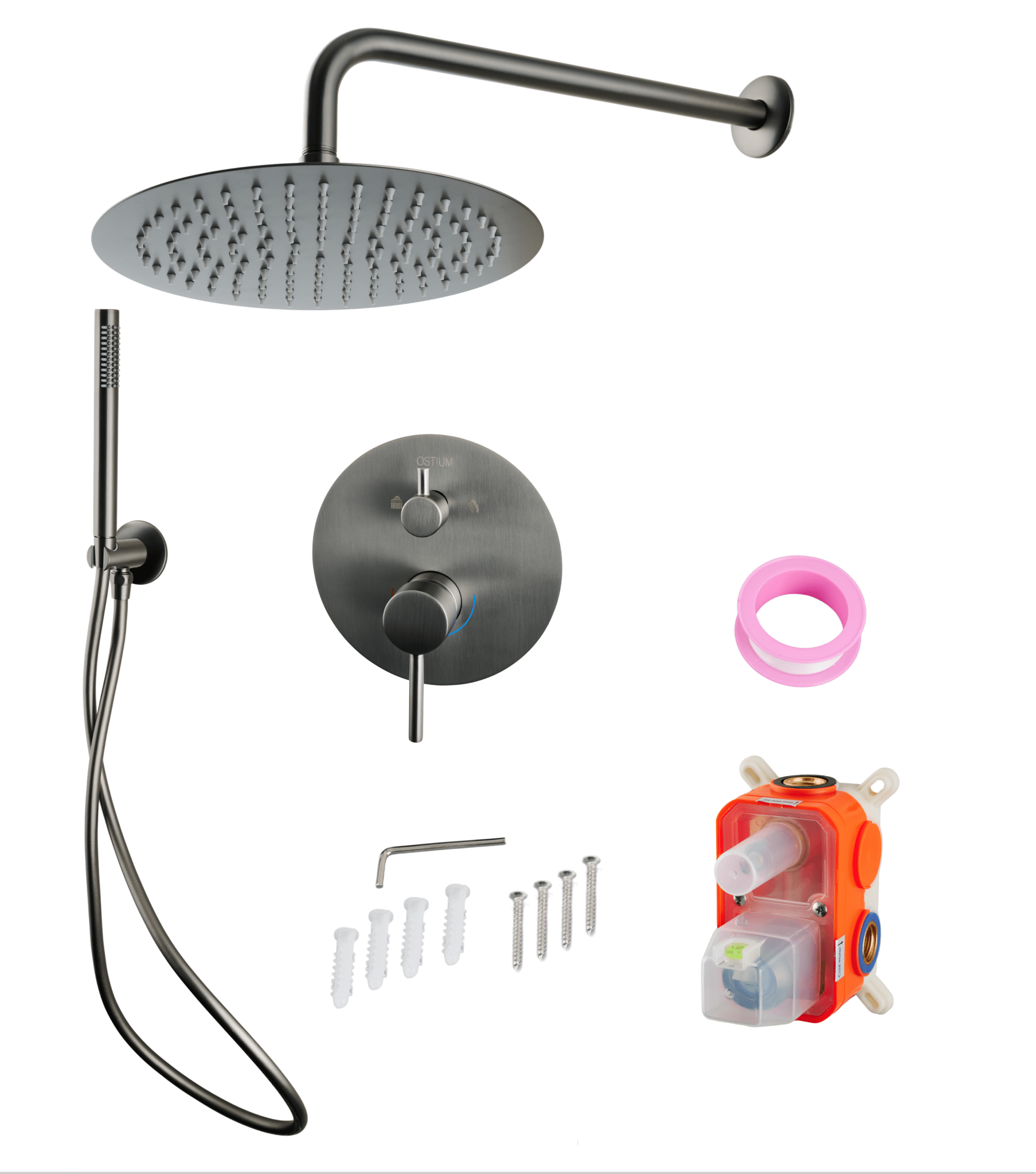 Terni - Inbouw Doucheset - Gun Metal