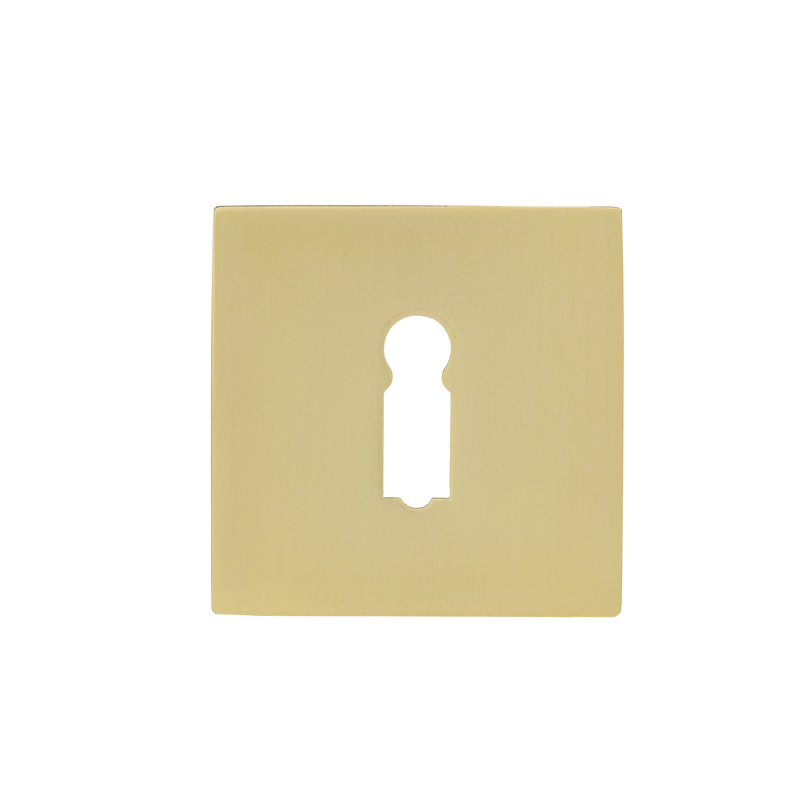 Rosette Keyhole Matt Gold Square - Selva