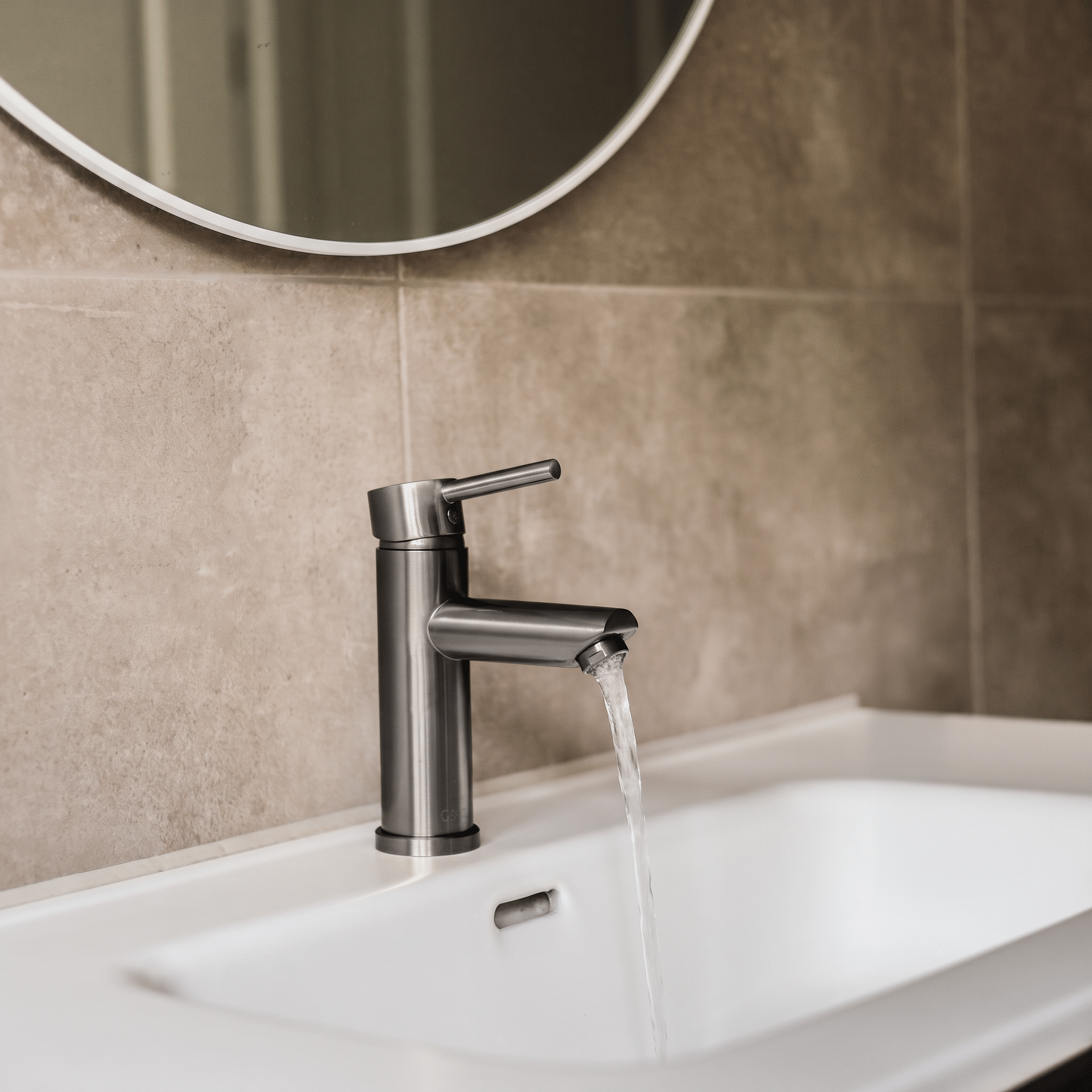 Atranti - Wastafelkraan Gun Metal - Warm/Koud – afbeelding 6