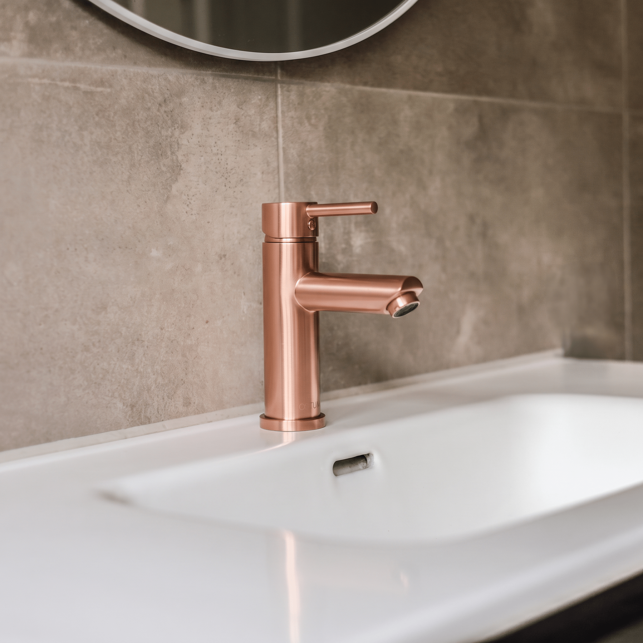 Atranti - Wastafelkraan Rosé Koper - Warm/Koud – afbeelding 5