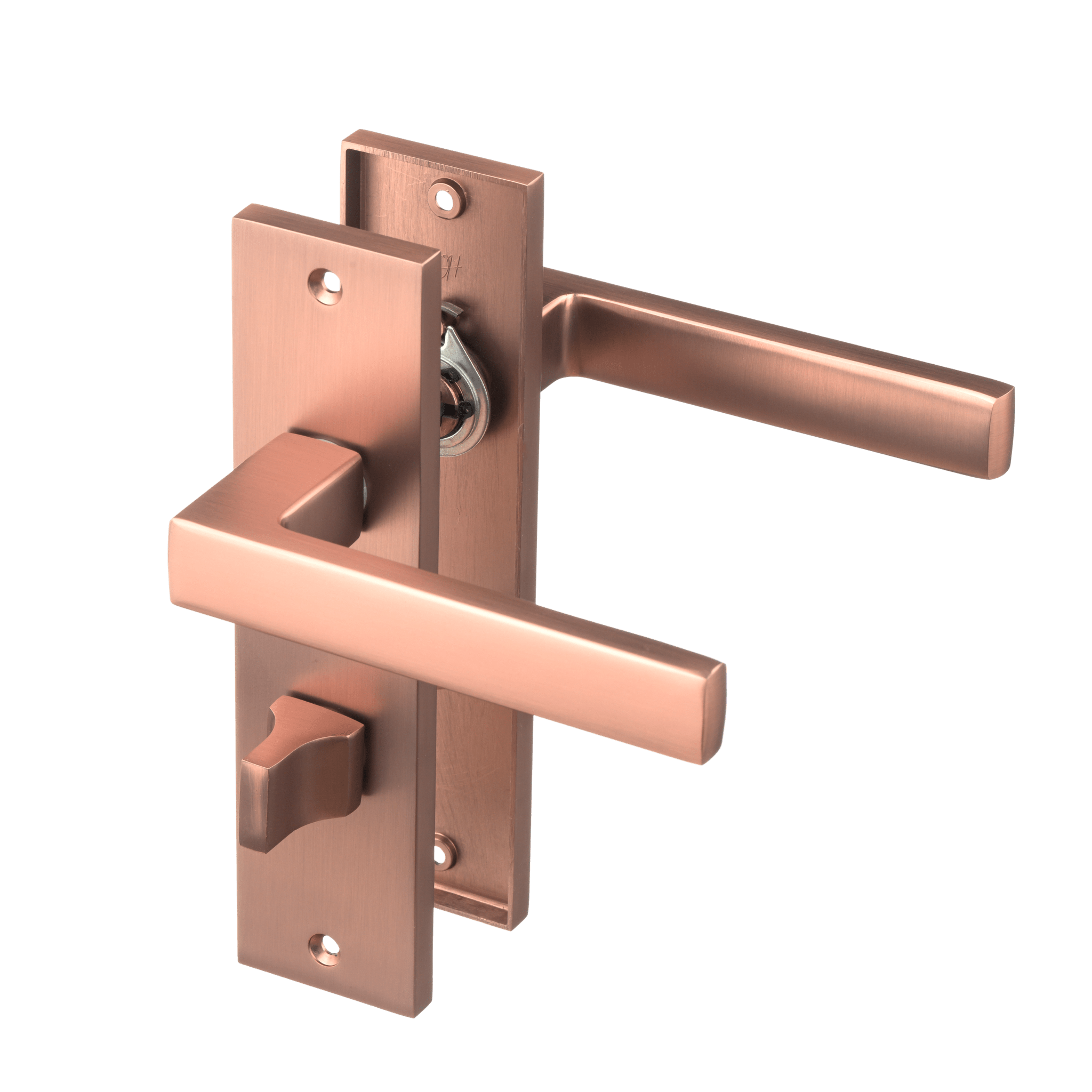 De Nola van Ostiumhome, mat koper wc deurbeslag