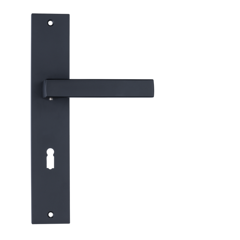 Ostium Deurklink deurbeslag op schild met sleutelgat- Mat zwart