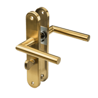 Andria - Gouden WC-Slot op Rond Lang Schild - PC 63mm