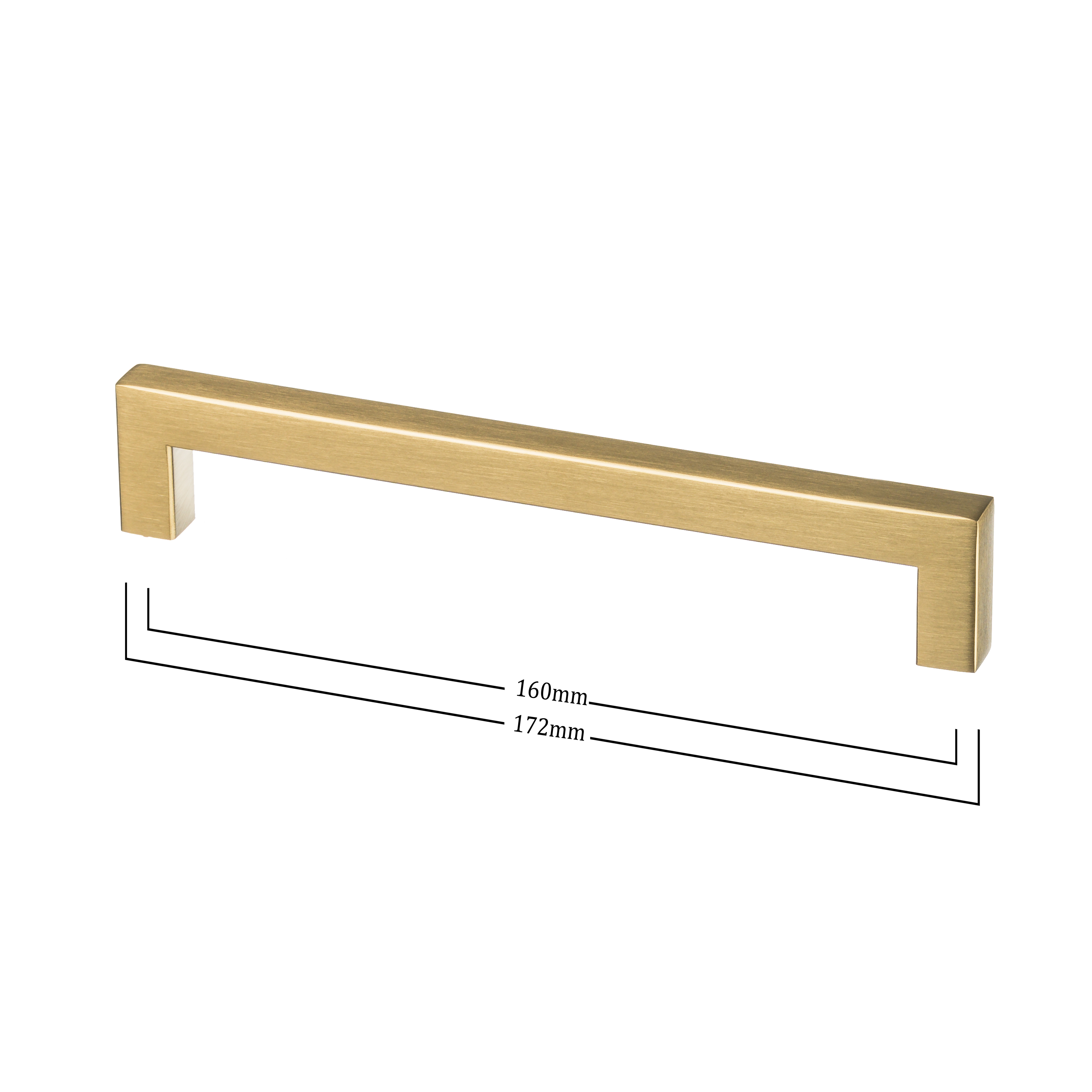 Ostiumhome Mat gouden handgreep in de maat 160/172 mm.